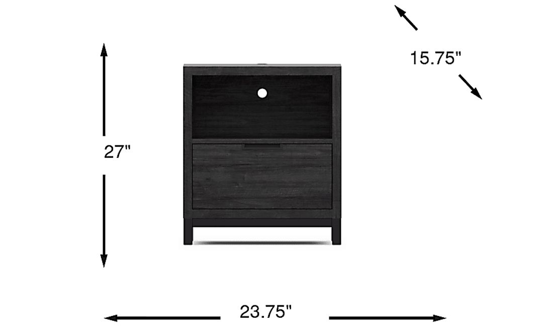 Kids Northridge Drive Charcoal Nightstand