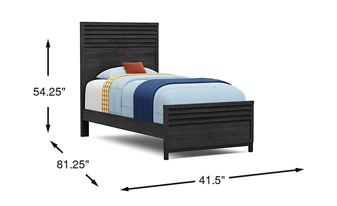 Kids Northridge Drive Charcoal Twin Panel Bed