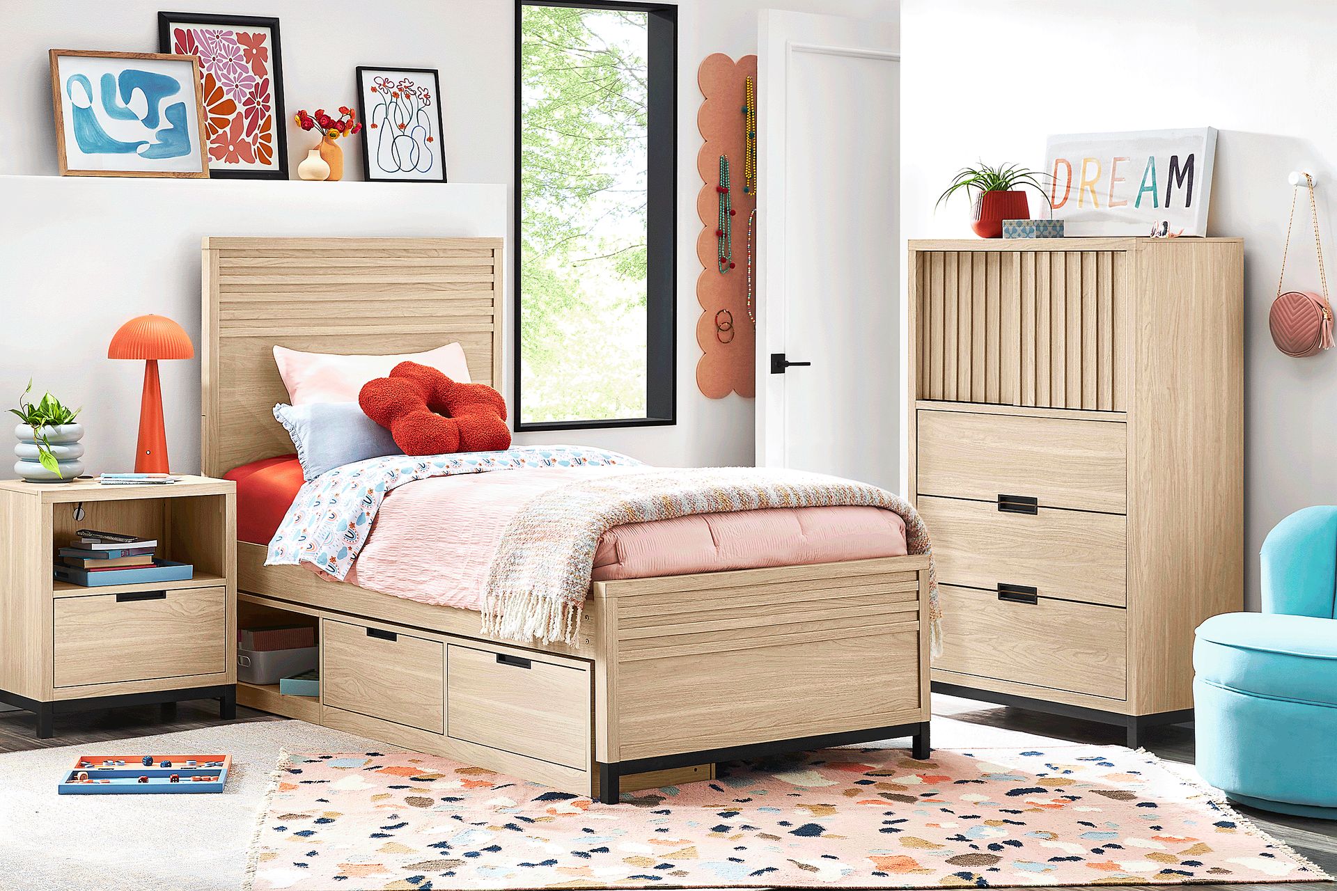 Kids Northridge Drive Oatmeal Twin Panel Bedroom - Image 1
