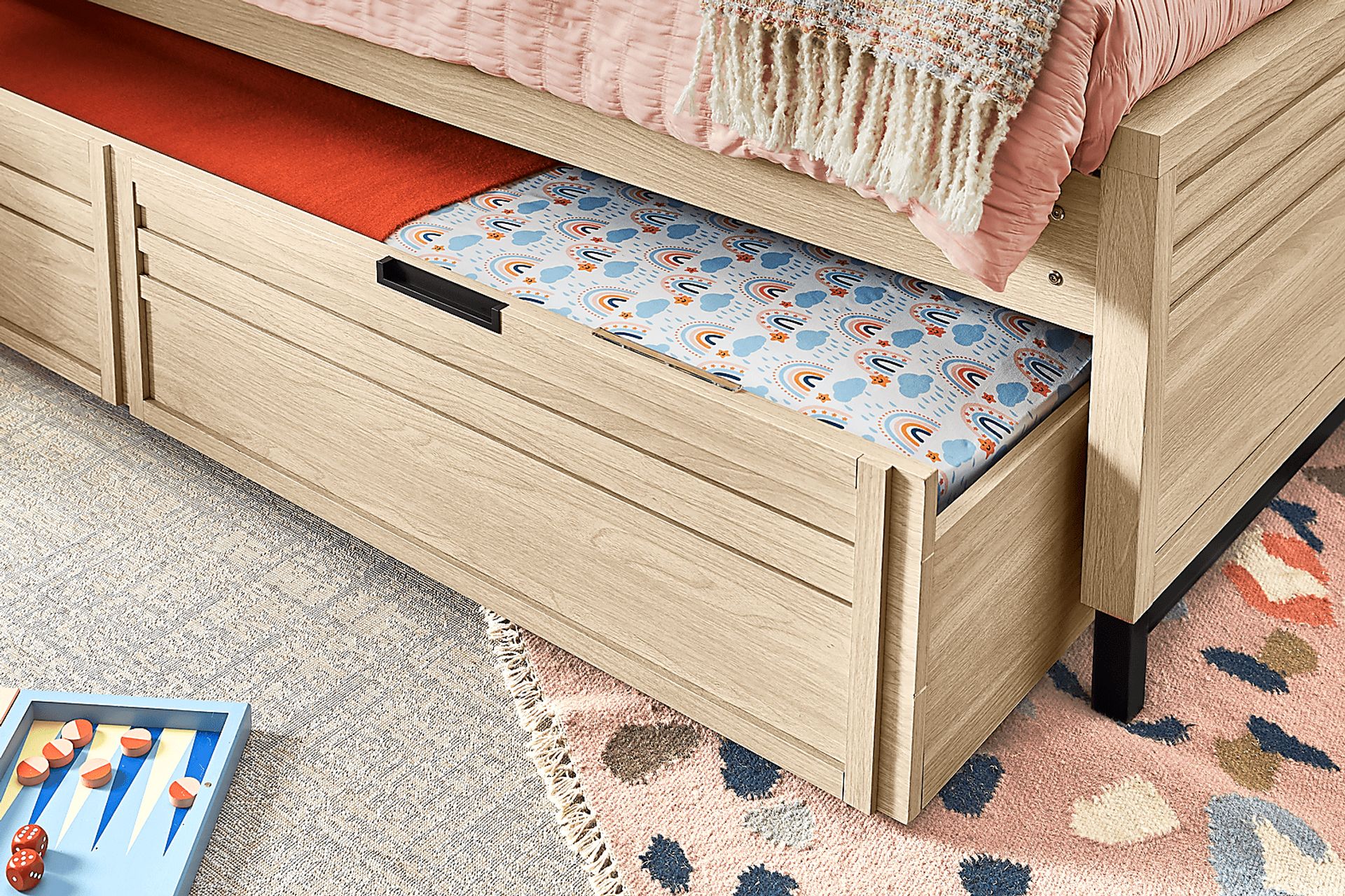 Kids Northridge Drive Oatmeal Twin Storage Trundle - Image 3