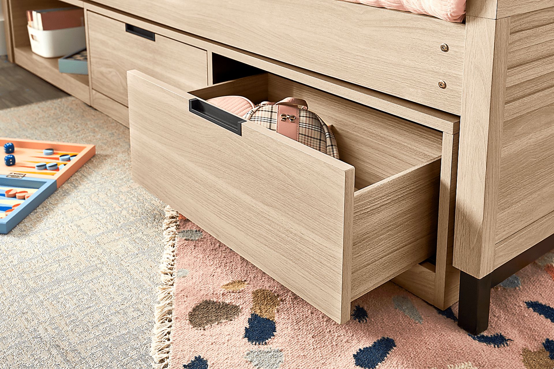 Kids Northridge Drive Oatmeal Underbed Storage Drawers - Image 3