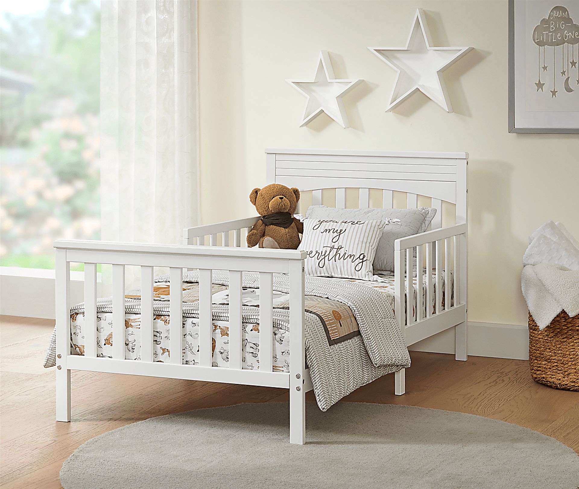 Kids Nourel White Toddler Bed - Image 2