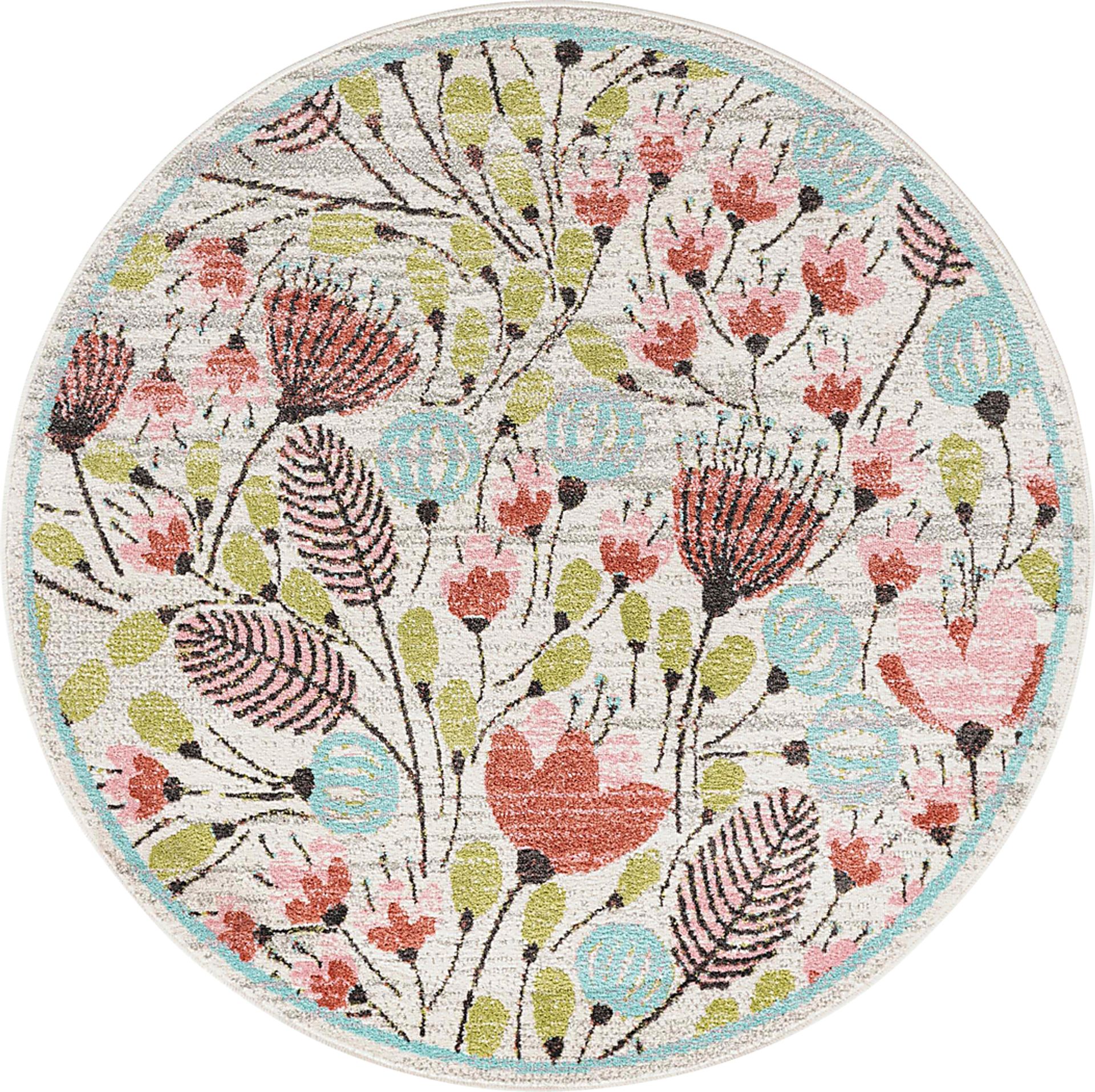 Kids Oakscape Multi 5'3 Round Rug - Image 1