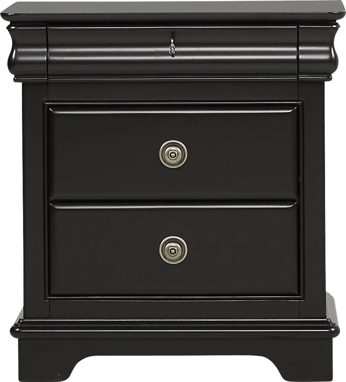 Oberon Black Black,Colors Nightstand | Rooms to Go