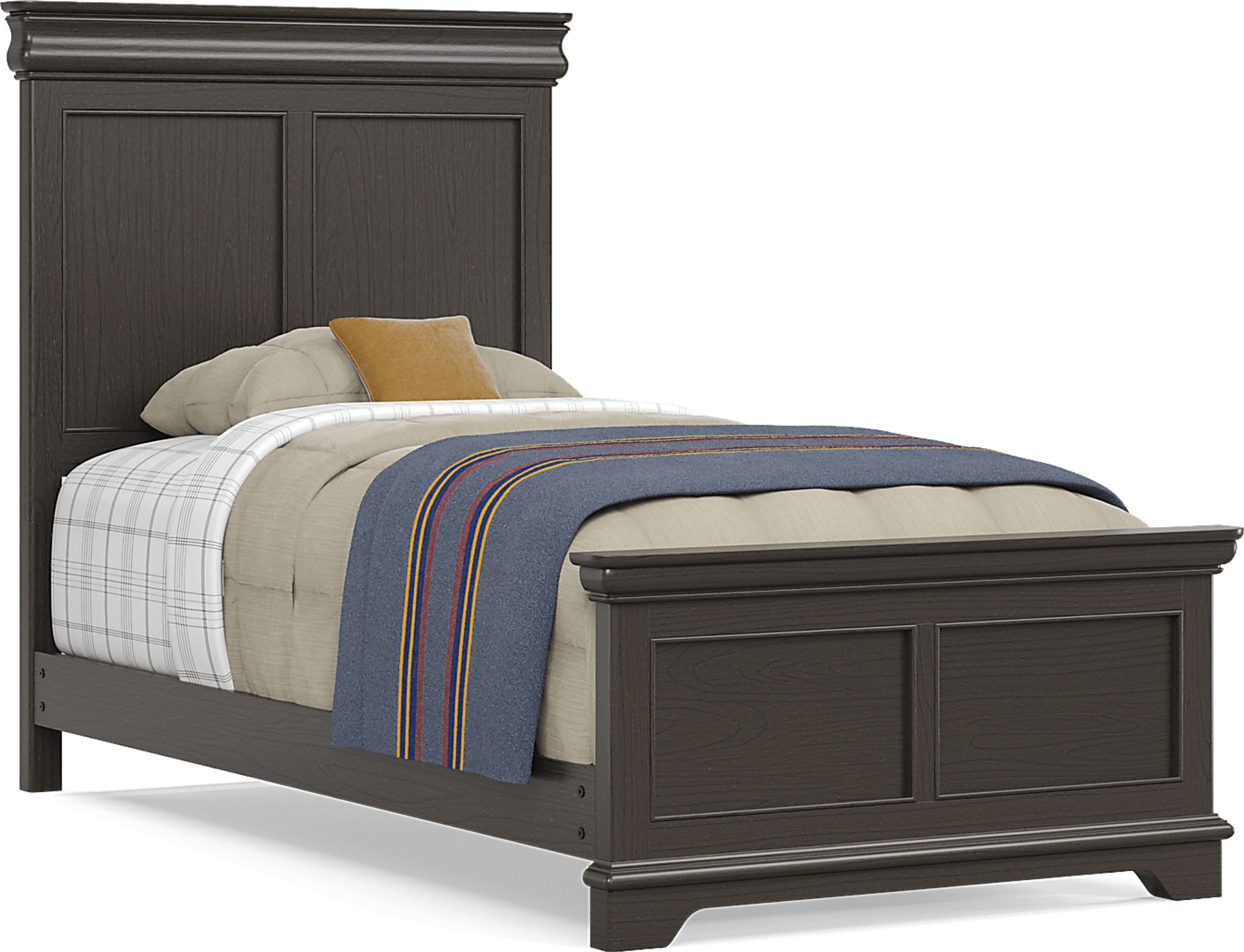 Kids Oberon Chocolate Twin Panel Bed - Image 1