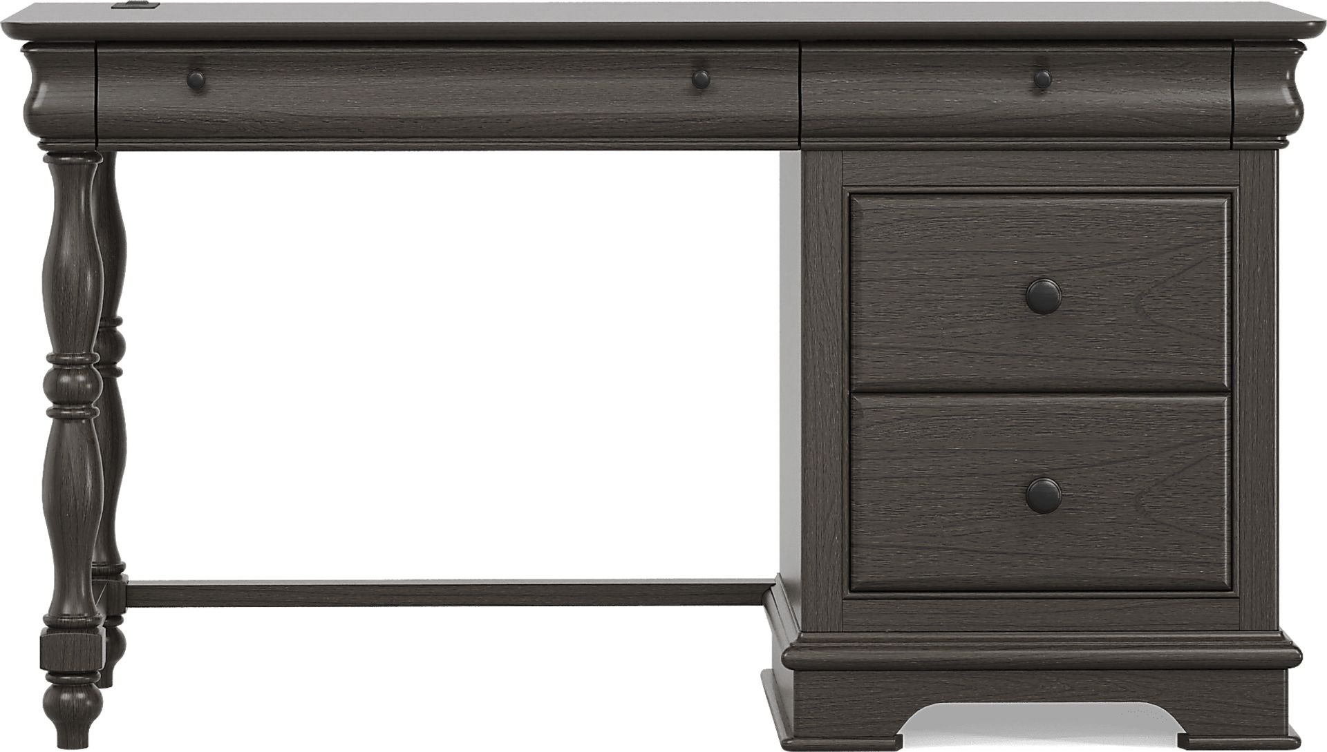 Kids Oberon Chocolate Pedestal Desk - Image 1