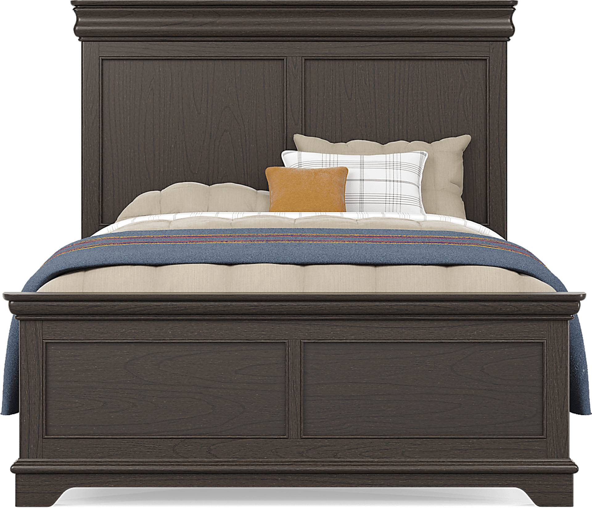 chocolate full panel bed