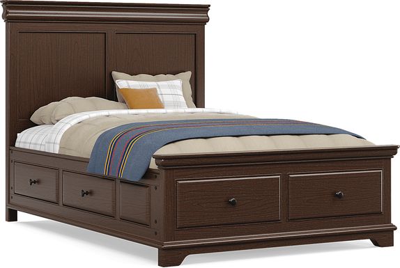 Kids Oberon Chocolate Full Storage Bed