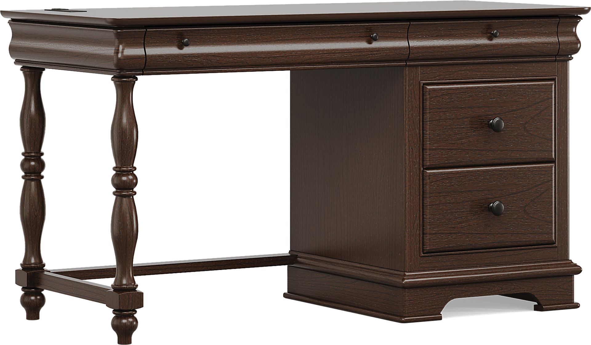 Kids Oberon Chocolate Pedestal Desk - Image 2