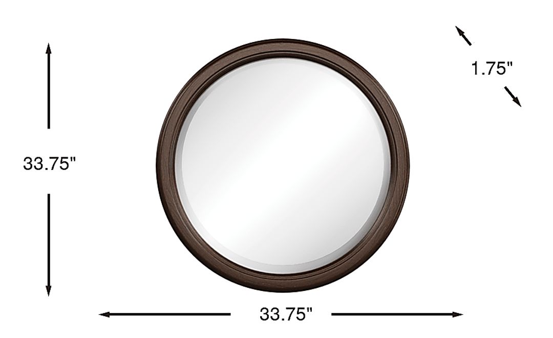 Kids Oberon Chocolate Round Mirror