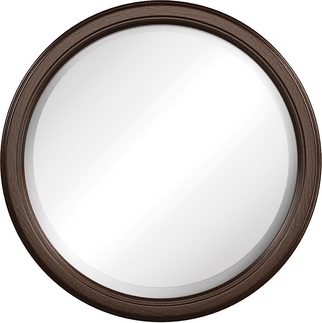 Kids Oberon Chocolate Round Mirror