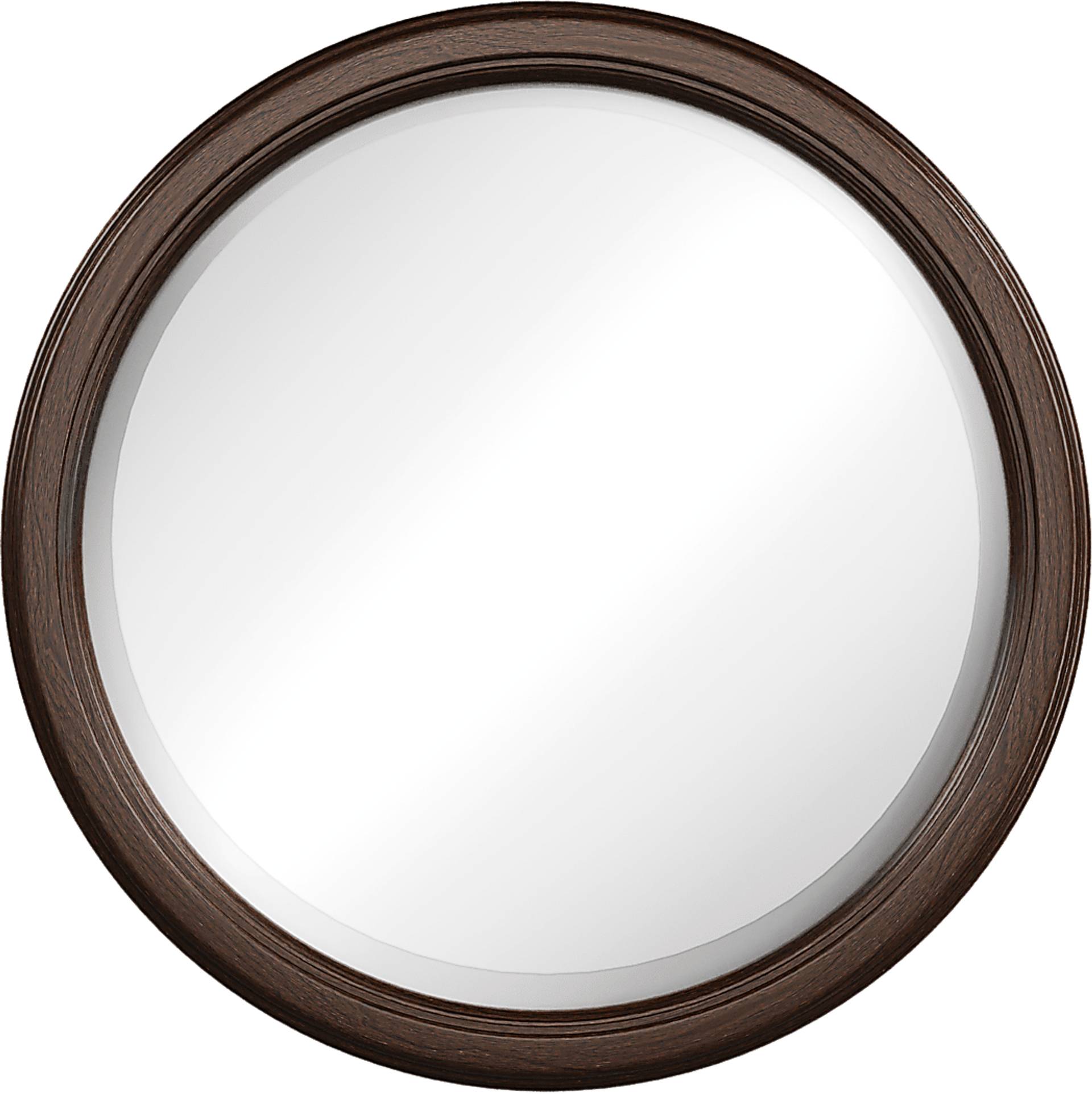 chocolate round mirror