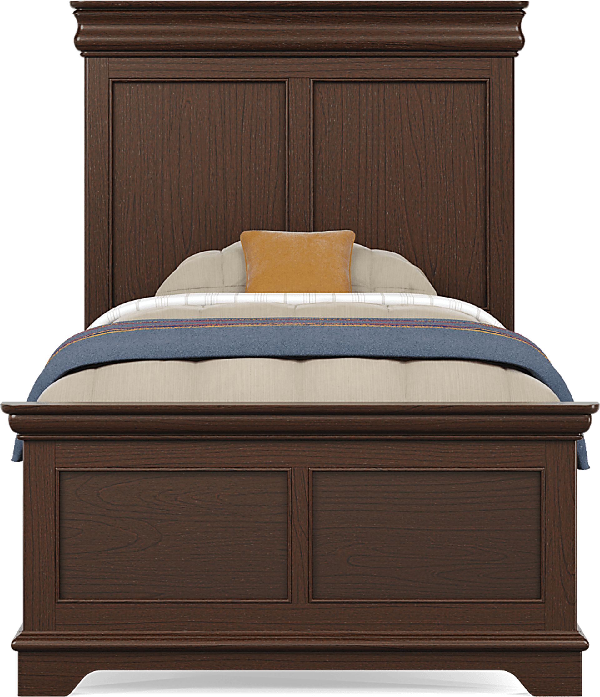 Kids Oberon Chocolate Twin Panel Bedroom with Storage Side Rails - Image 3