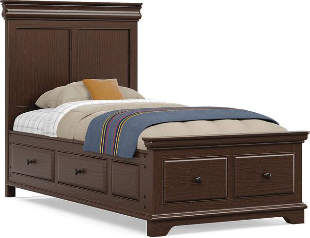 Kids Oberon Chocolate Twin Storage Bedroom - Thumbnail - Image 2