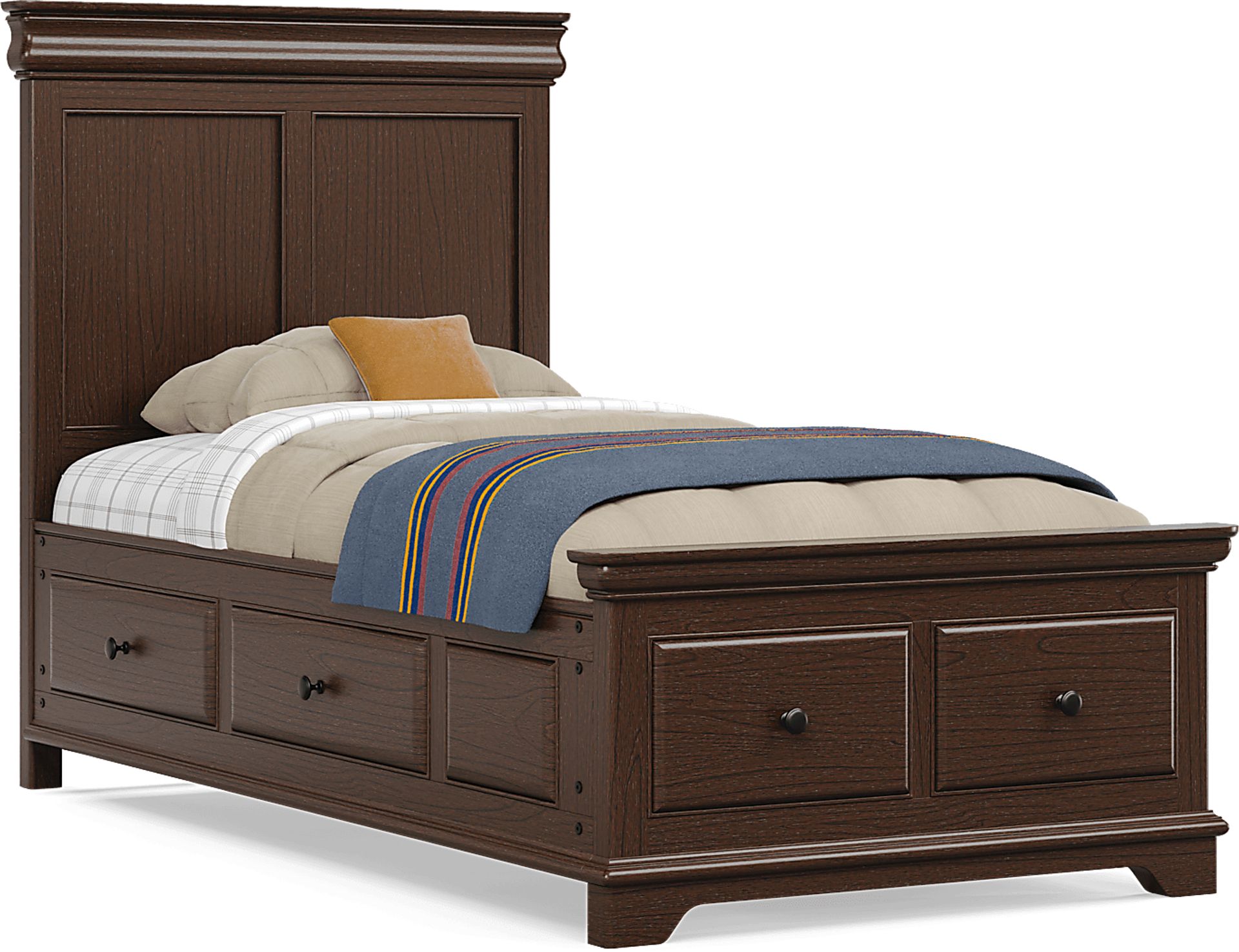 Kids Oberon Chocolate Twin Storage Bedroom - Image 2