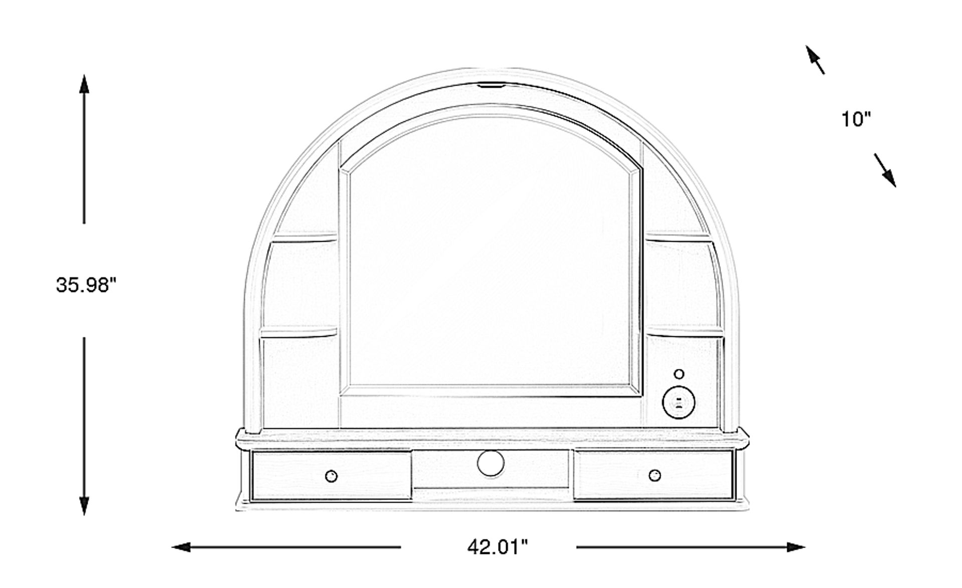 Dimension Image. Please refer to the Dimension Tab on this page for dimension details.