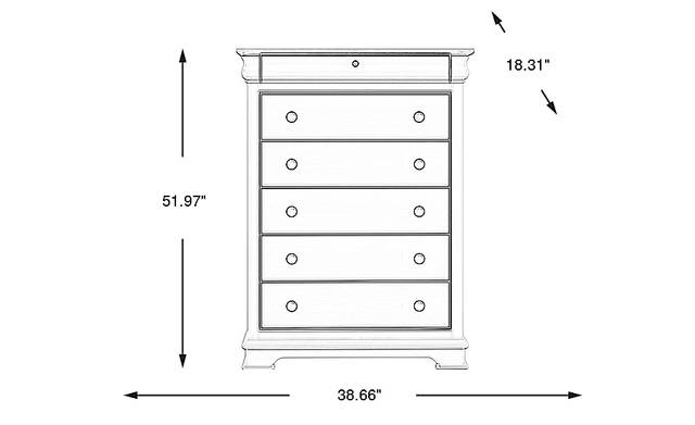 Dimension Image. Please refer to the Dimension Tab on this page for dimension details.