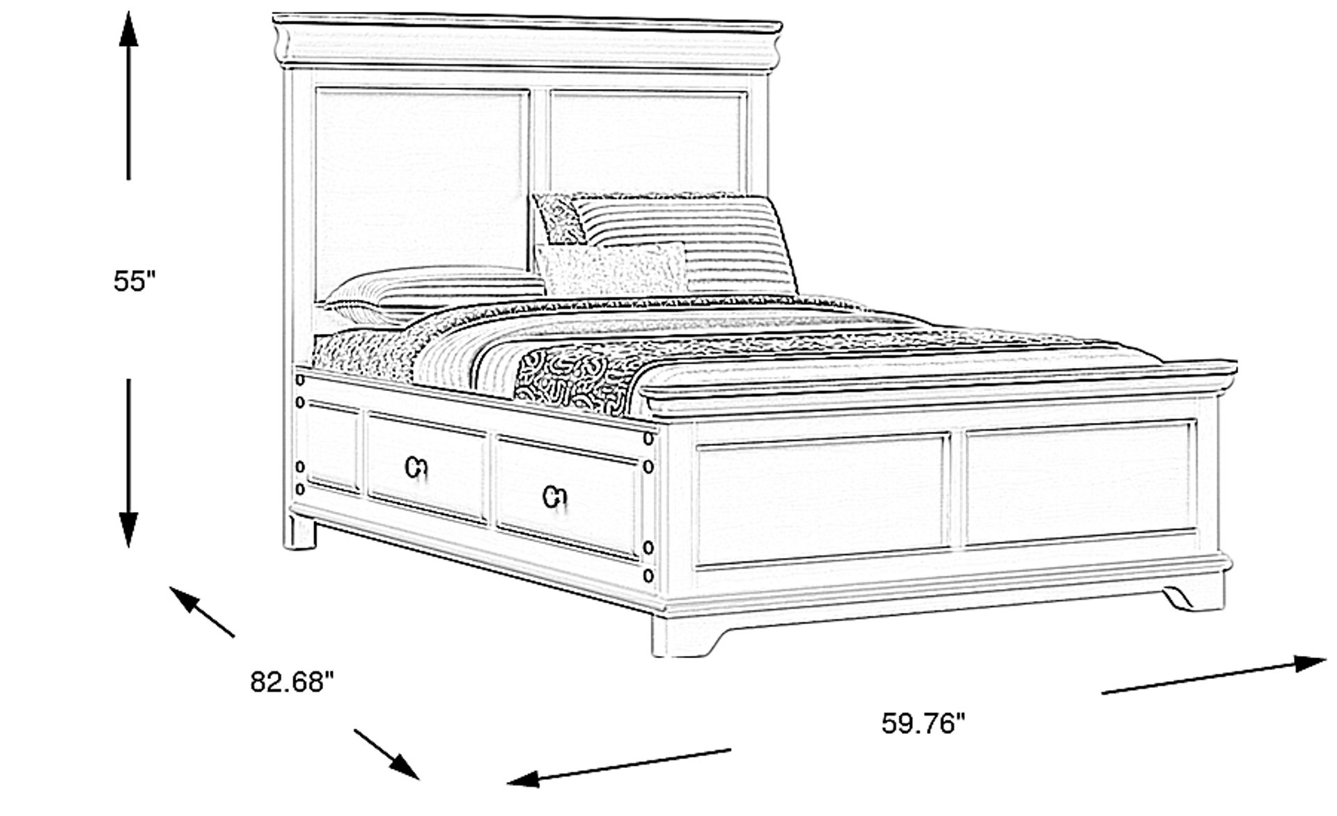 Dimension Image. Please refer to the Dimension Tab on this page for dimension details.