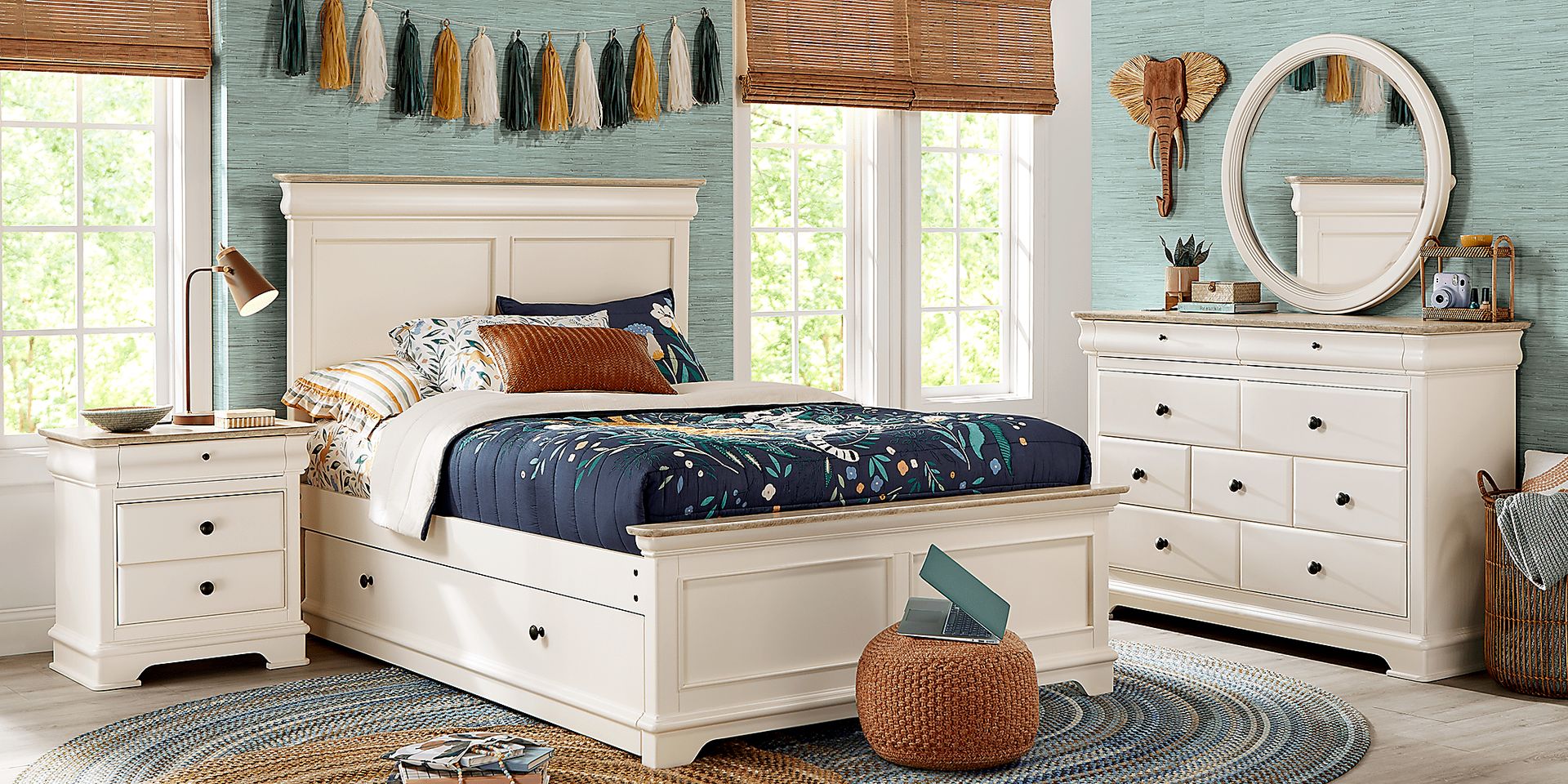 Kids Oberon Cream Full Panel Bedroom - Image 5