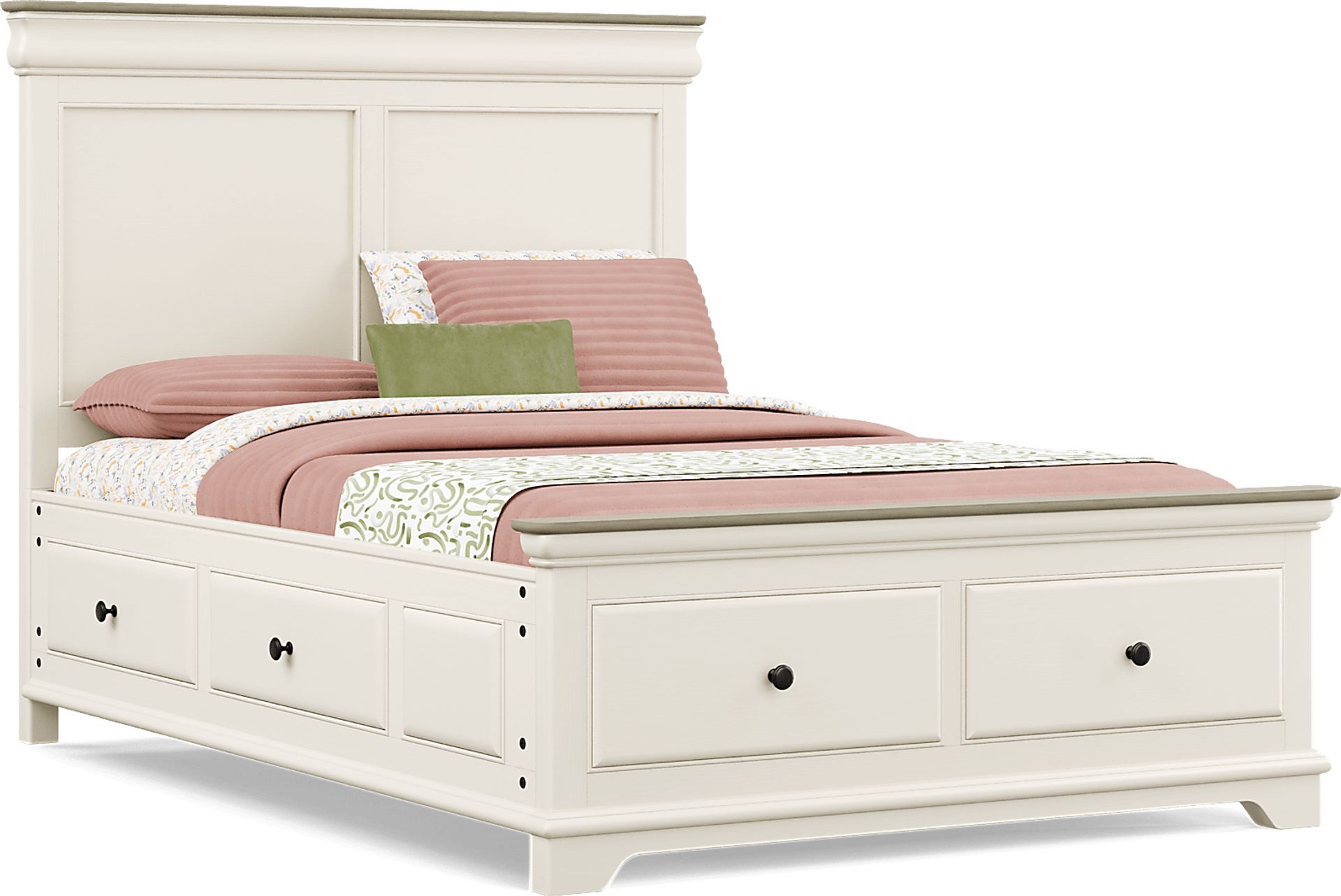Kids Oberon Cream Full Storage Bedroom - Image 2