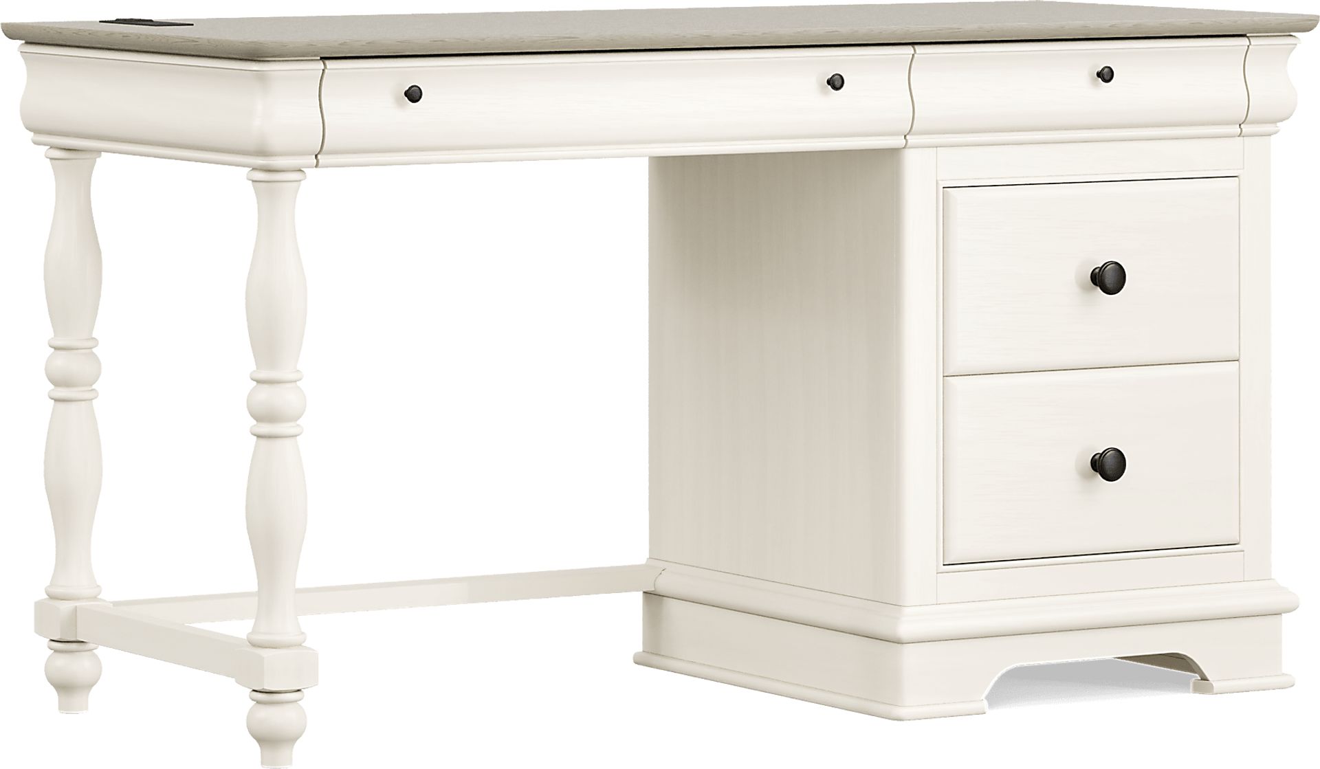 Kids Oberon Cream Pedestal Desk - Image 2
