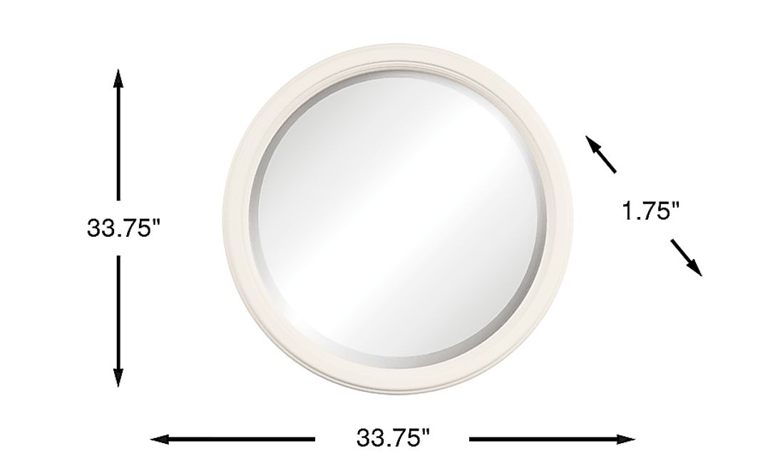 Kids Oberon Cream Round Mirror