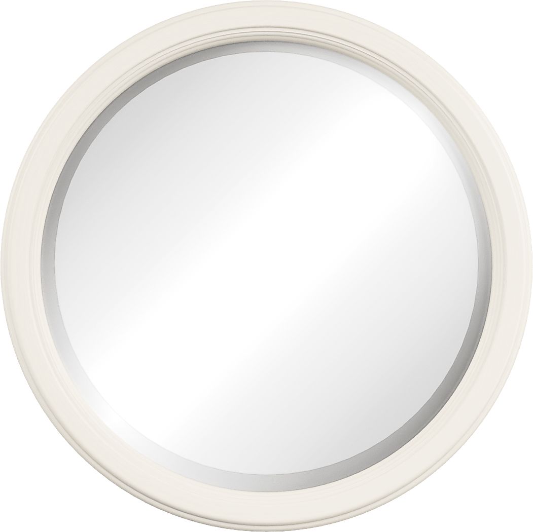 Kids Oberon Cream Round Mirror