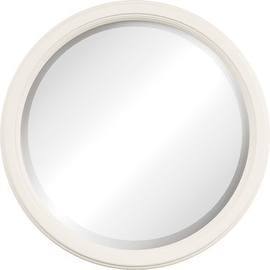 Kids Oberon Cream Round Mirror
