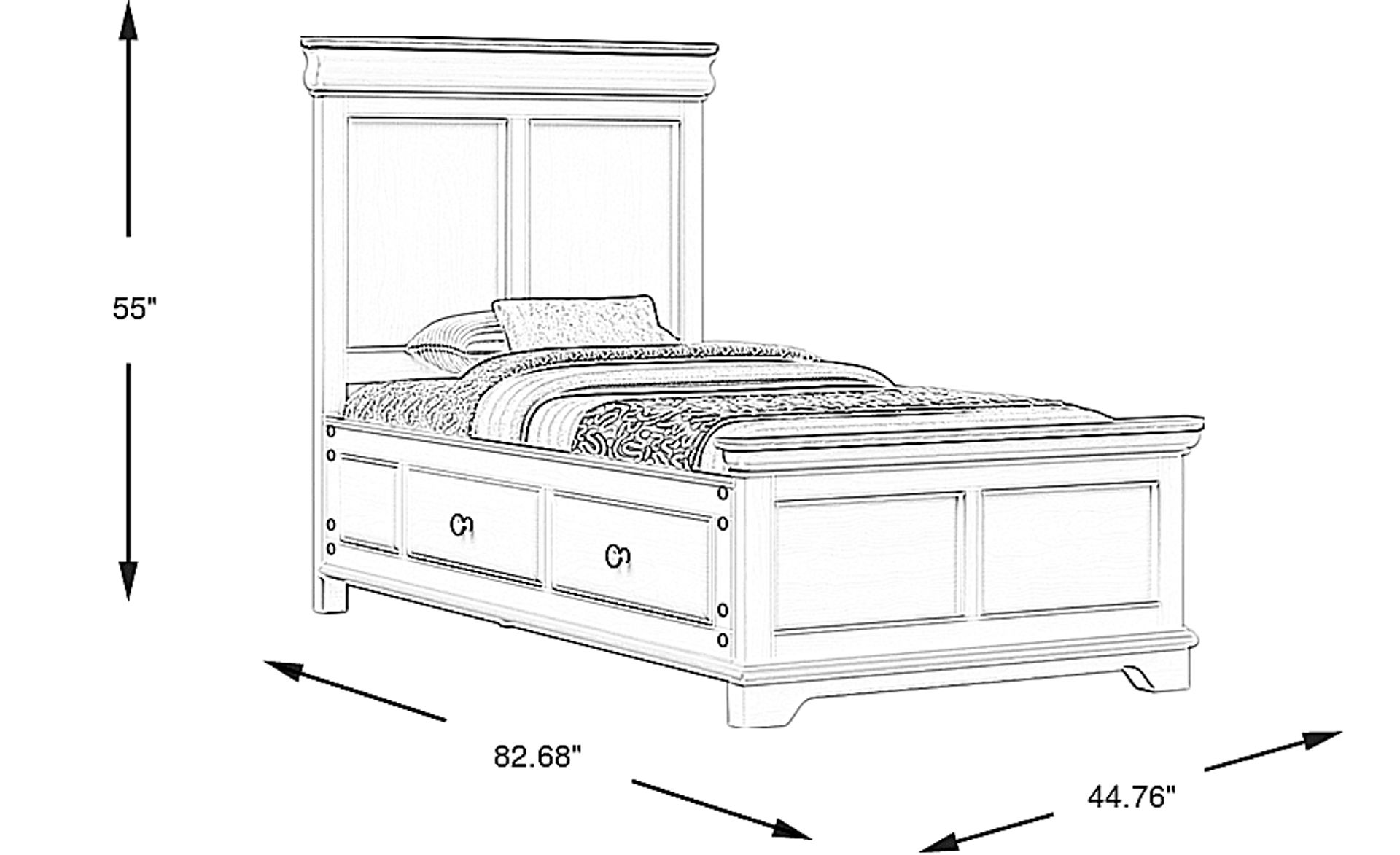 Dimension Image. Please refer to the Dimension Tab on this page for dimension details.