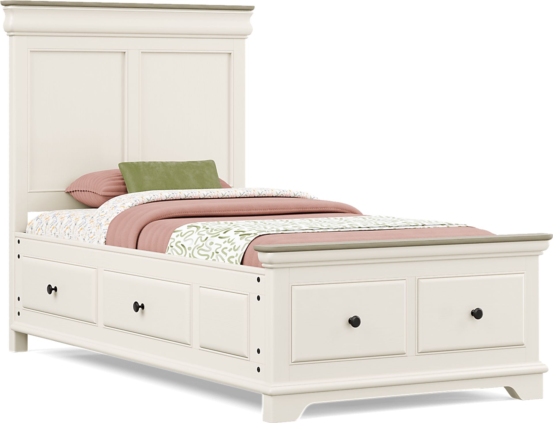 Kids Oberon Cream Twin Storage Bedroom - Image 2