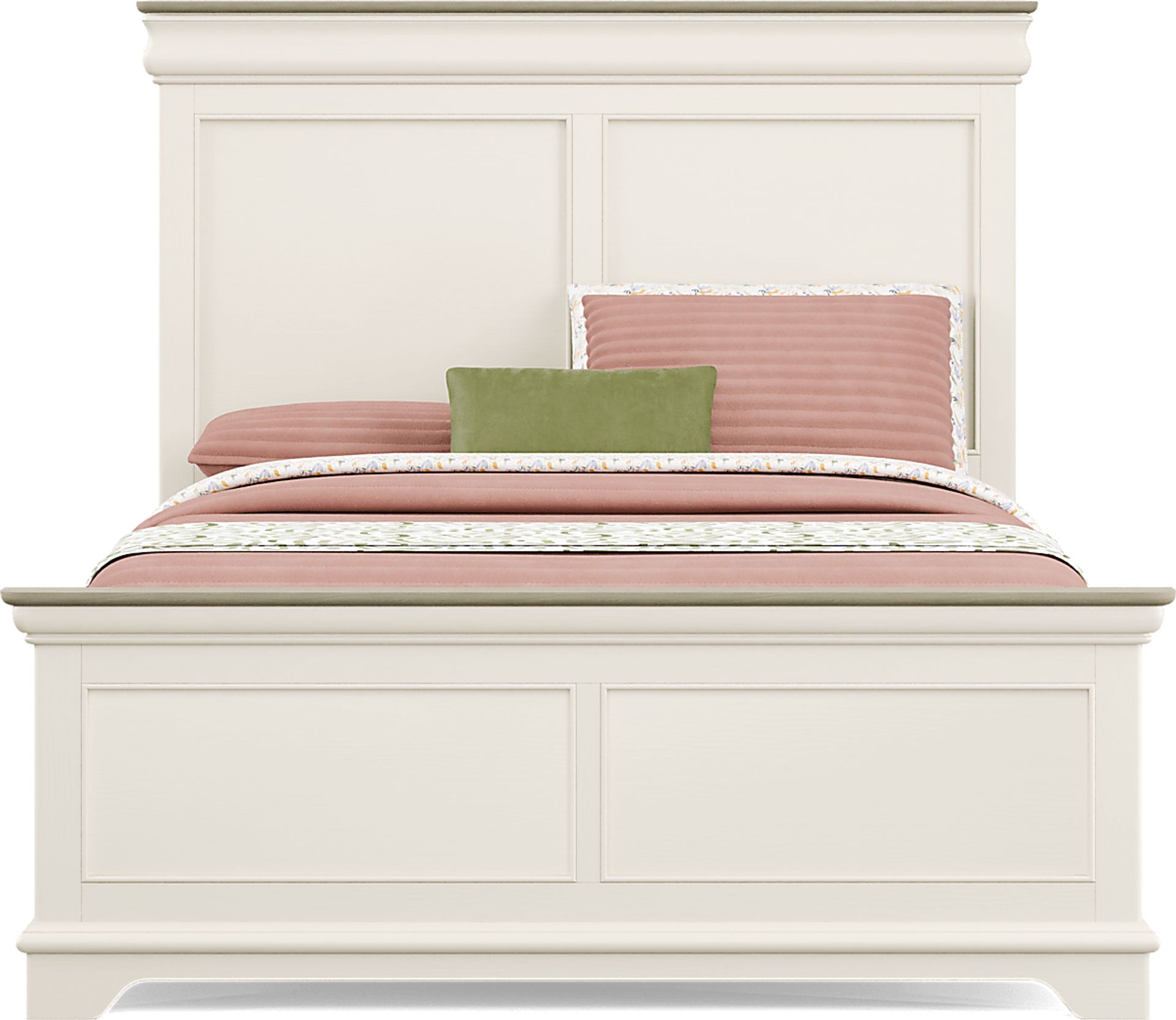 Kids Oberon Cream Full Panel Bed with Storage Side Rails - Image 3