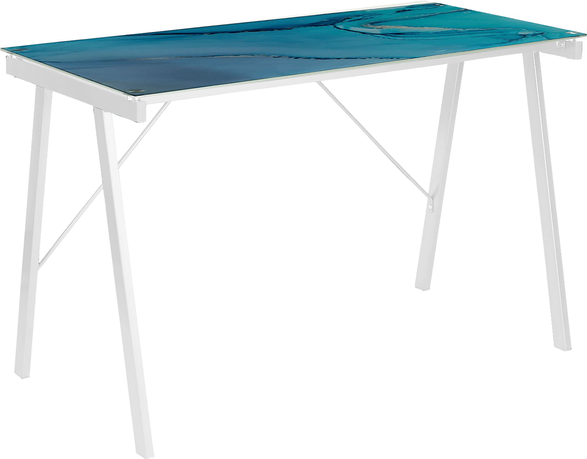 Kids Ocean White Graphic Desk - Image 1