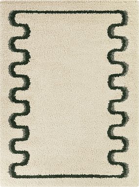 Kids Retro Groove Cream 7'10 x 10' Rug