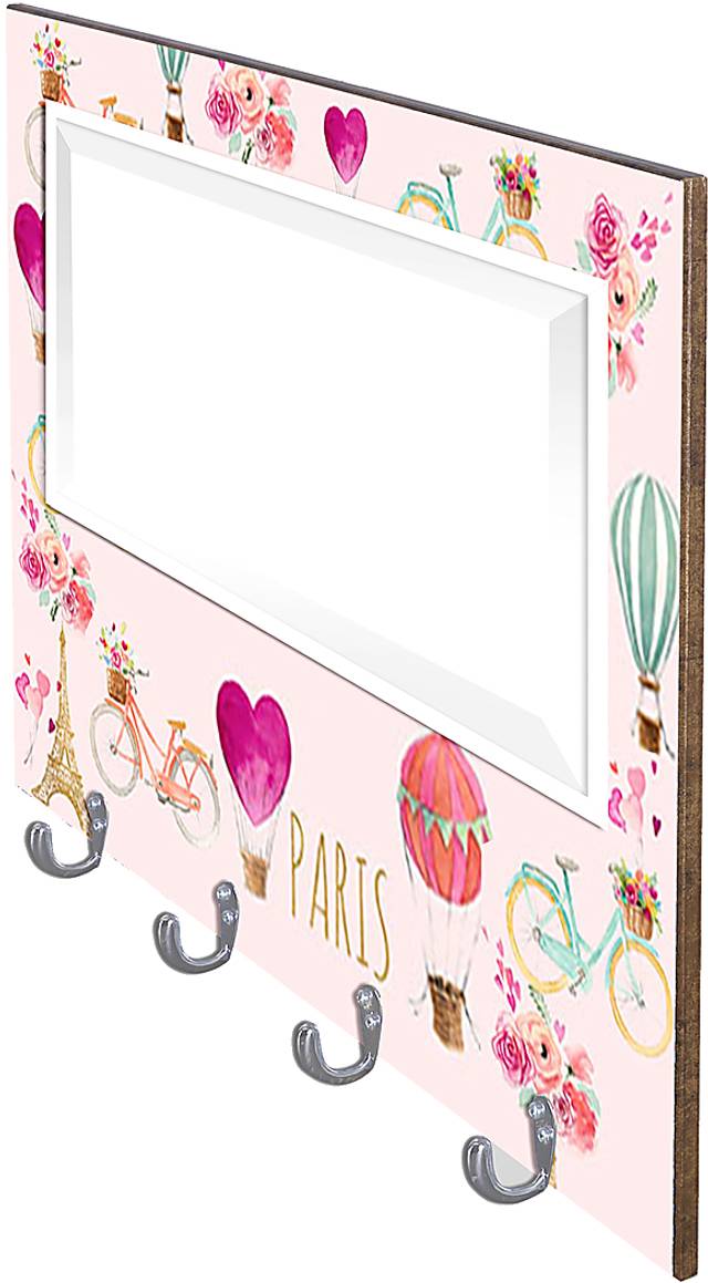 Kids Off To Paris White Wall Mirror - Thumbnail - Image 2