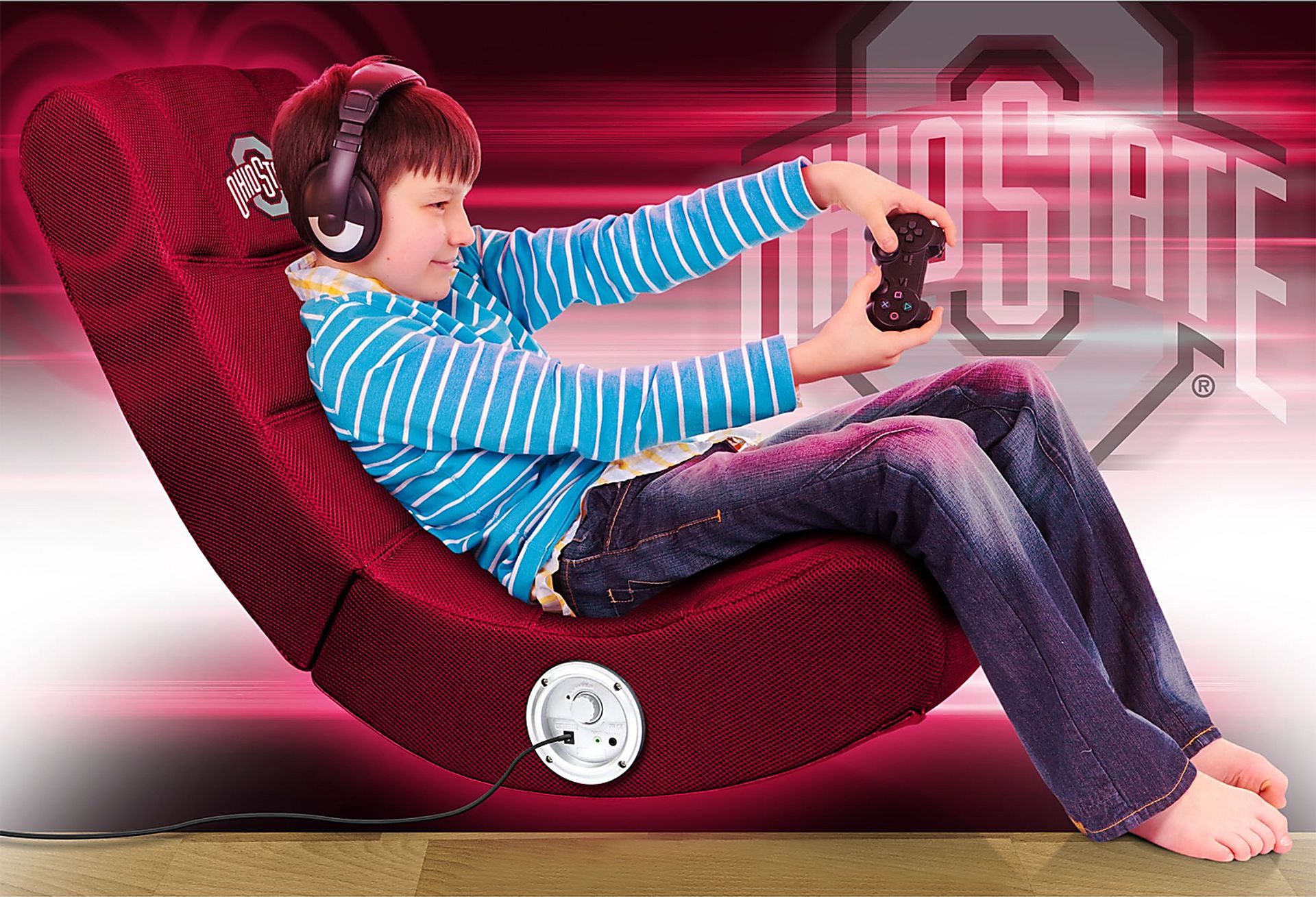 Kids Ohio State Gaming Rocker - Image 5