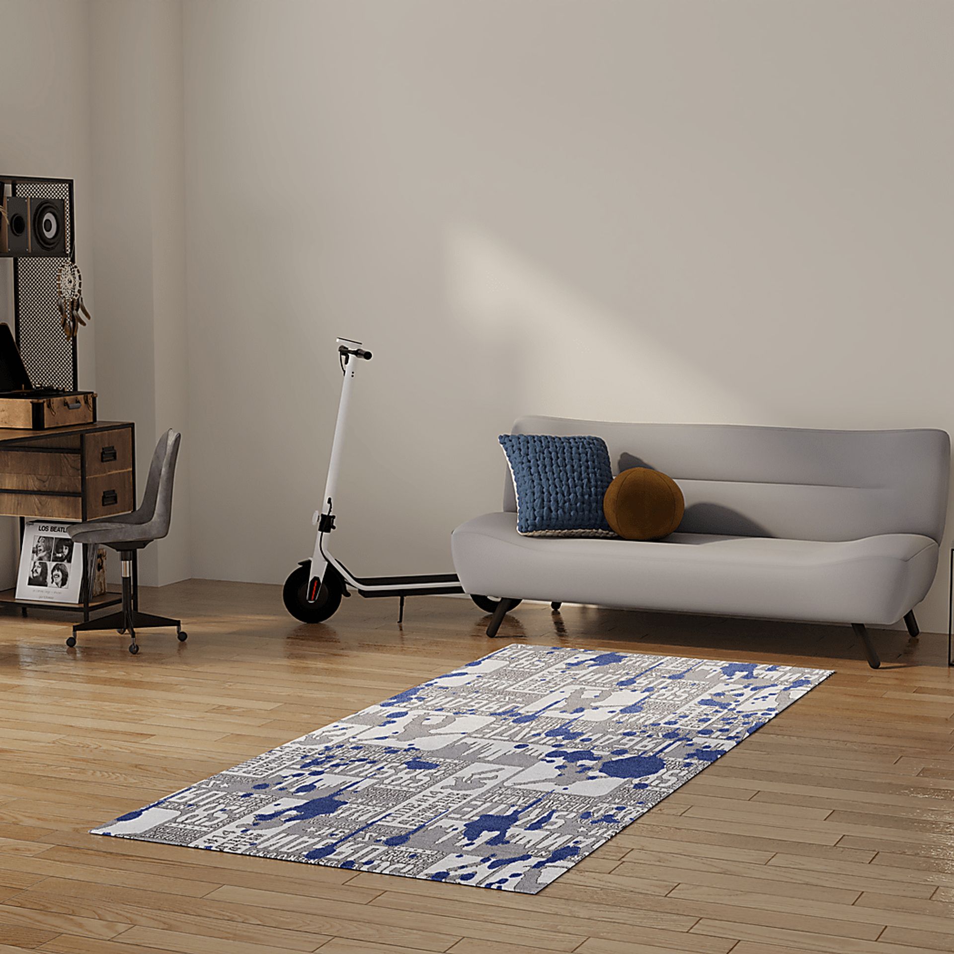 Kids Ollie Oasis Blue 6'6 x 9'2 Rug - Image 2