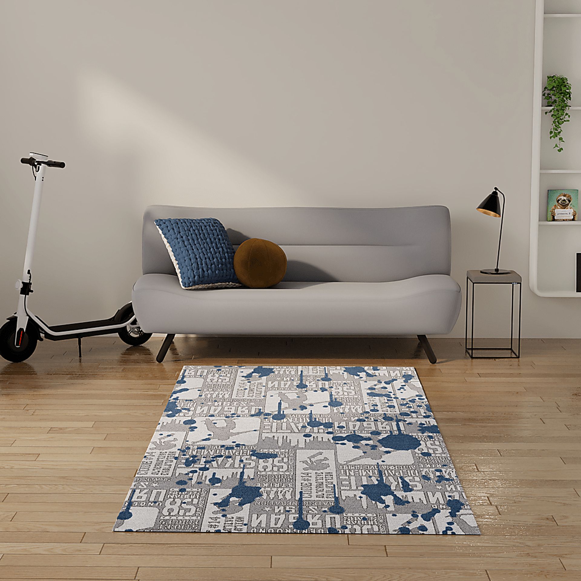 Kids Ollie Oasis Blue 6'6 x 9'2 Rug - Image 3