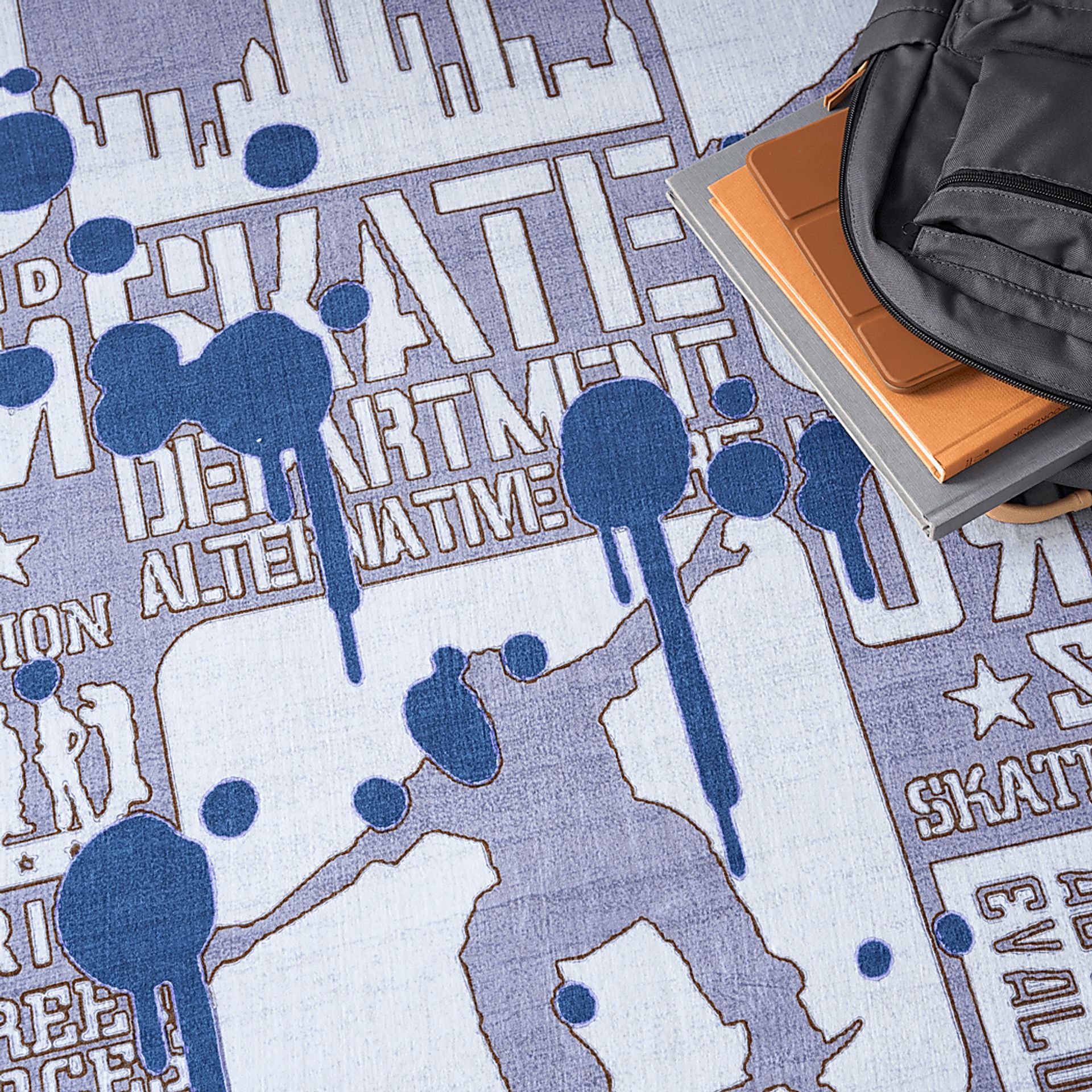Kids Ollie Oasis Blue 6'6 x 9'2 Rug - Image 5