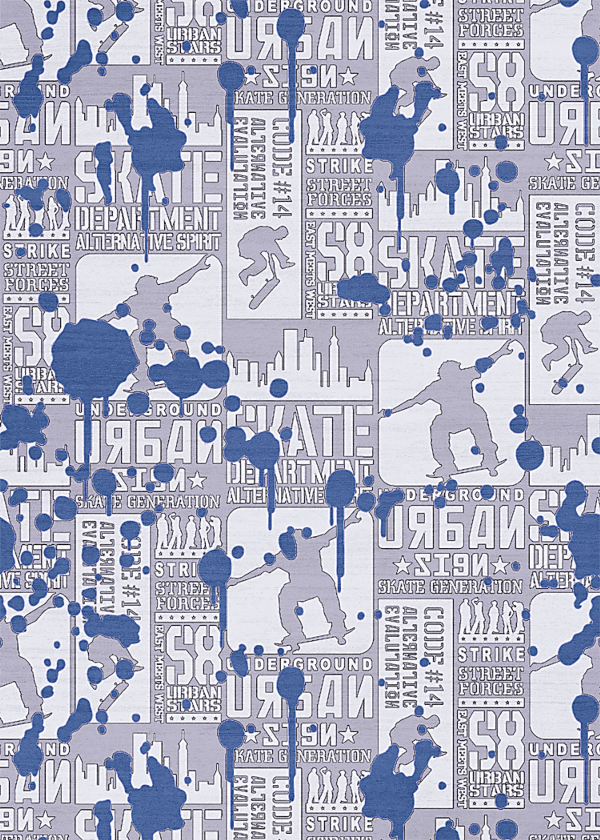 Kids Ollie Oasis Blue 6'6 x 9'2 Rug - Image 1
