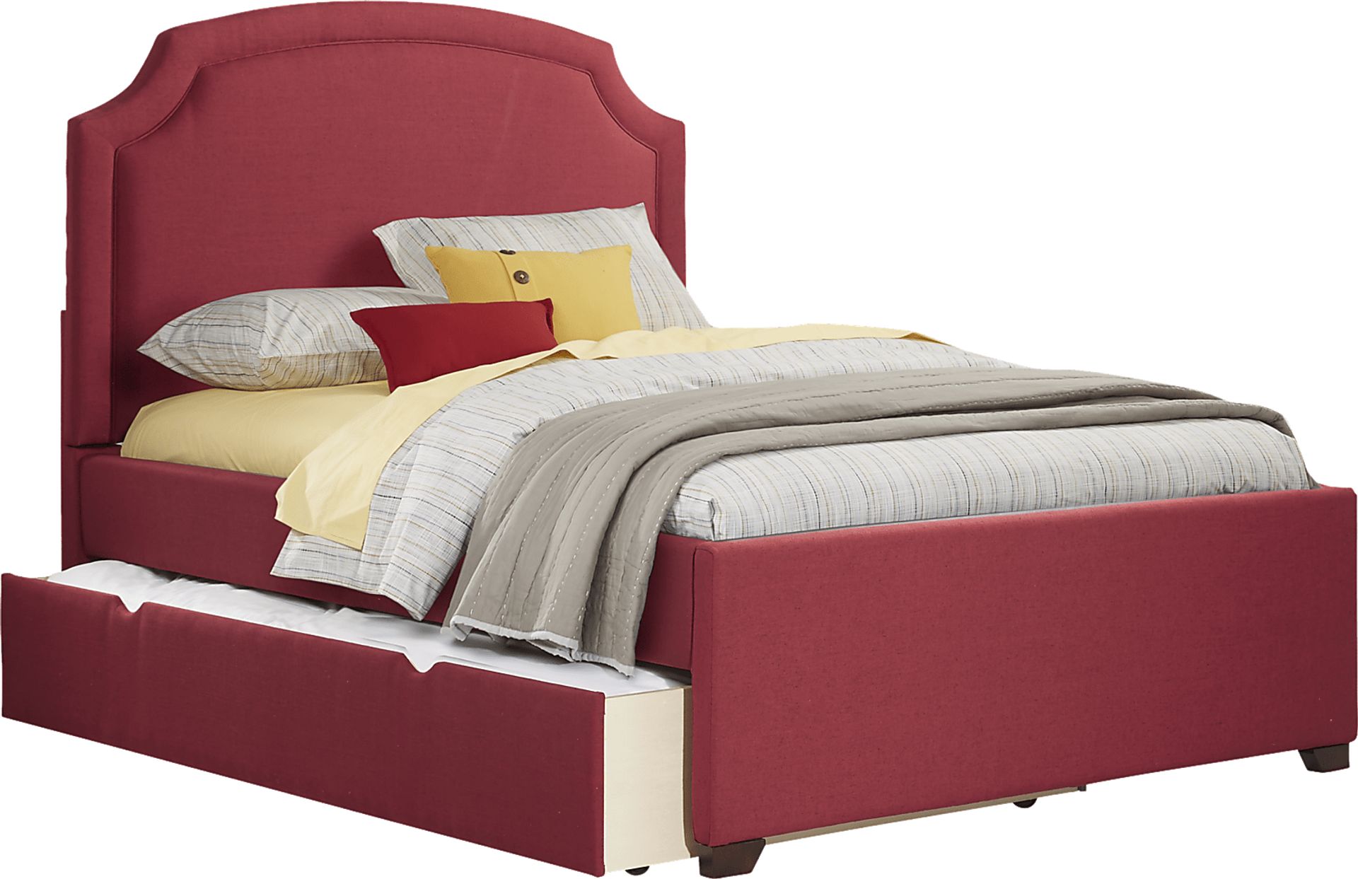 Kids Ophrie Red 3 Pc Full Bed with Twin Storage Trundle - Image 2