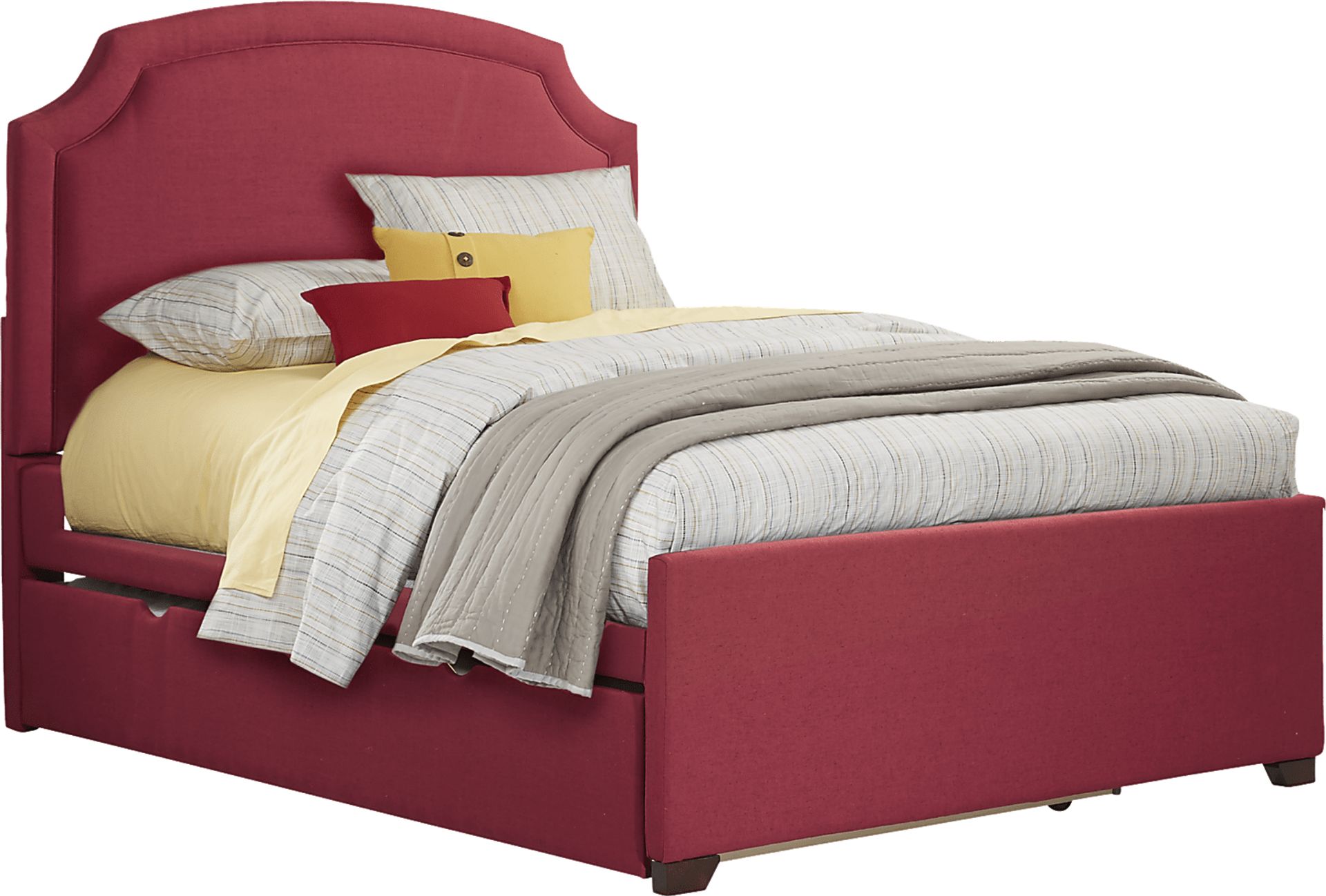 Kids Ophrie Red 3 Pc Full Bed with Twin Storage Trundle - Image 1