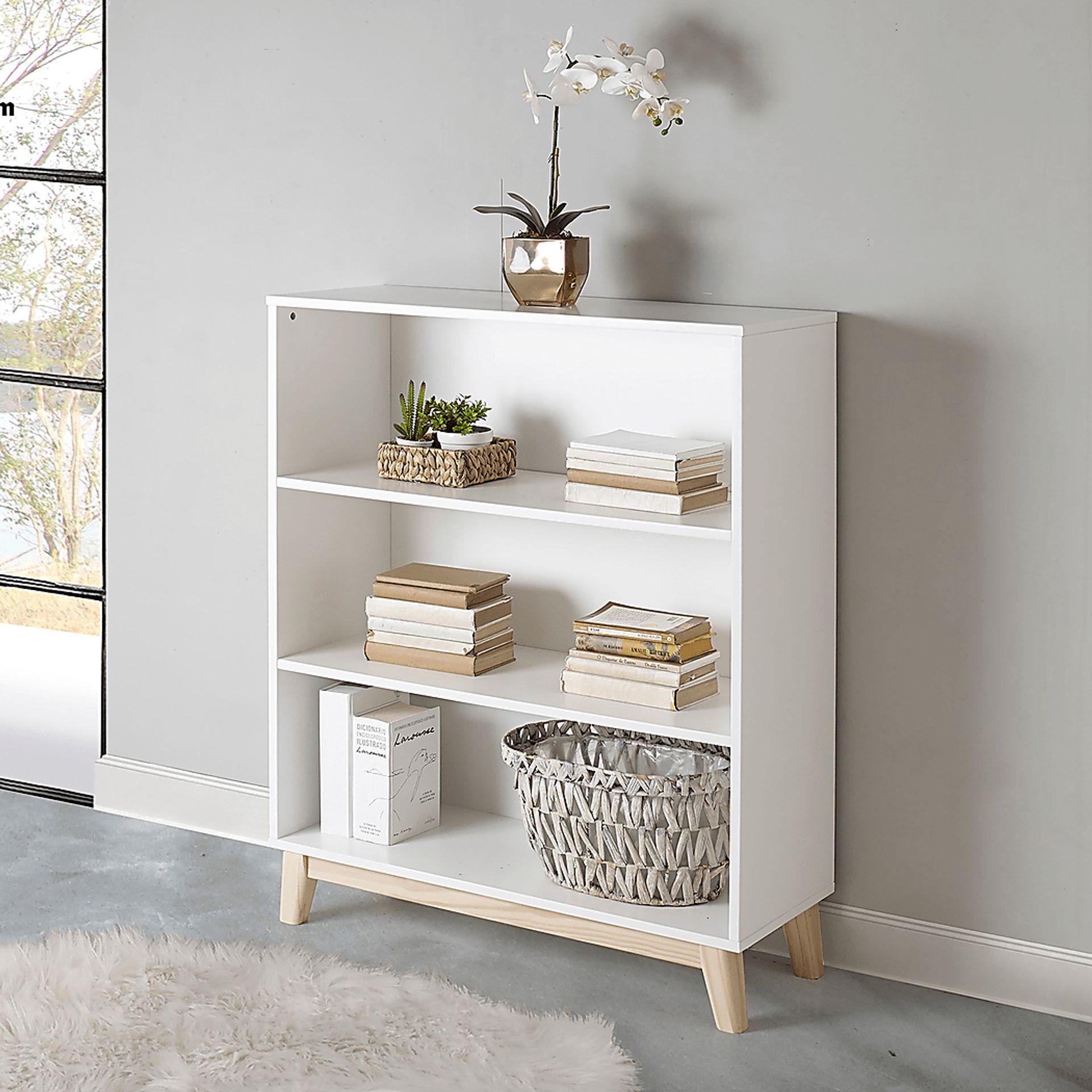 Kids Oroholm White Natural Bookcase - Image 2