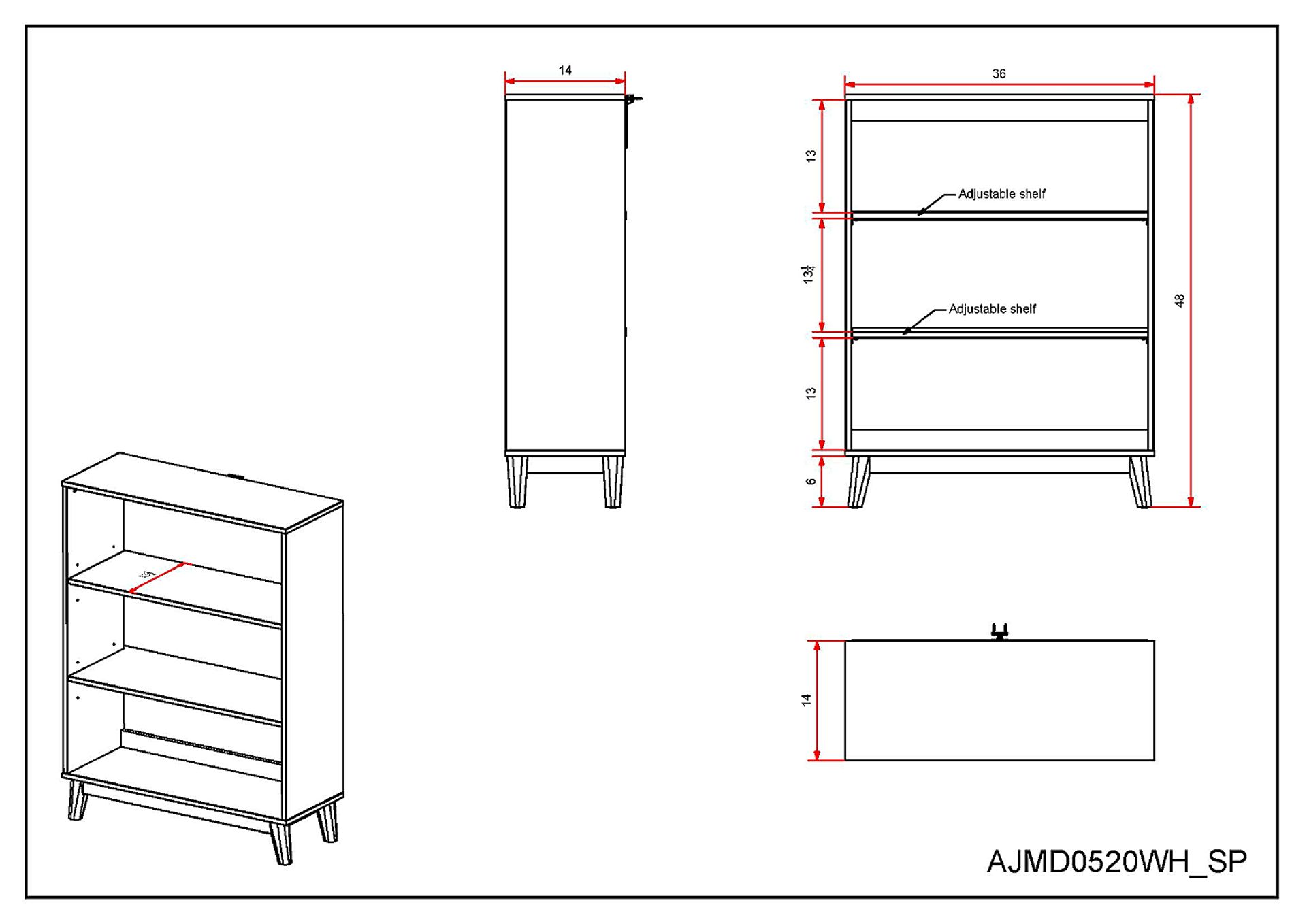 Kids Oroholm White Natural Bookcase - Image 7