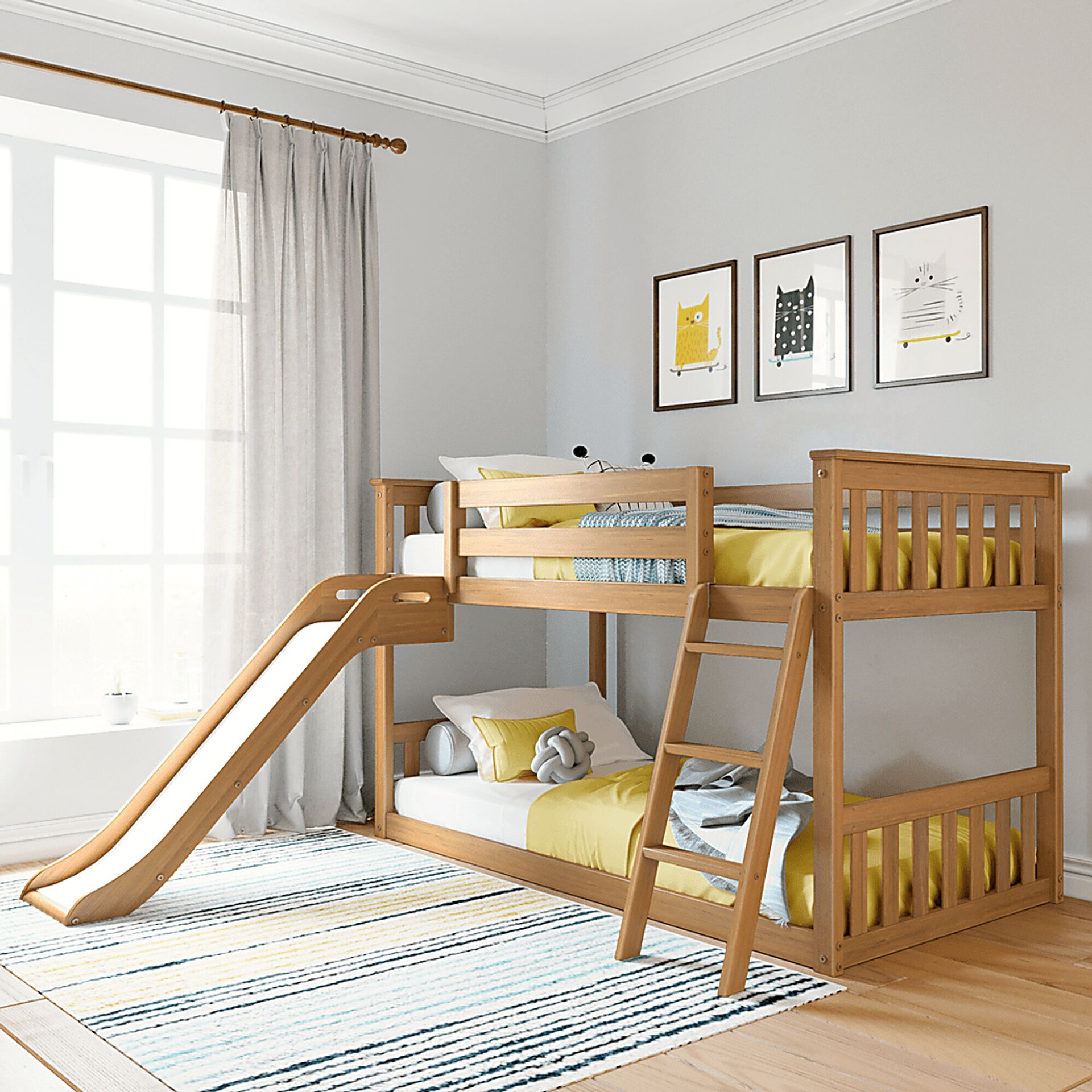 Kids Ozola Pecan Twin/Twin Bunk Bed - Image 2