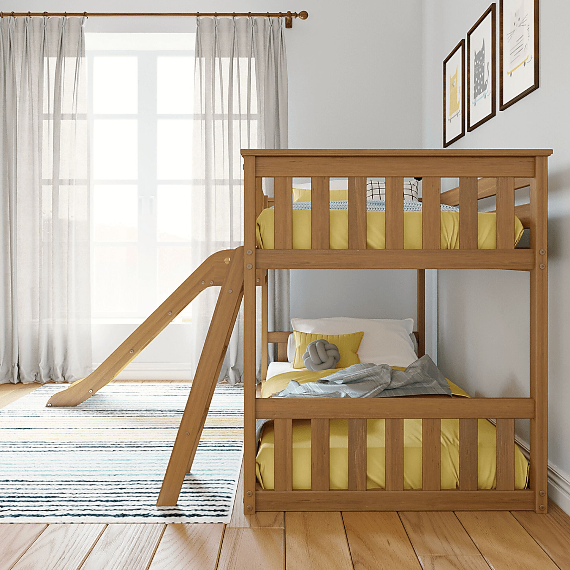 Kids Ozola Pecan Twin/Twin Bunk Bed - Image 4