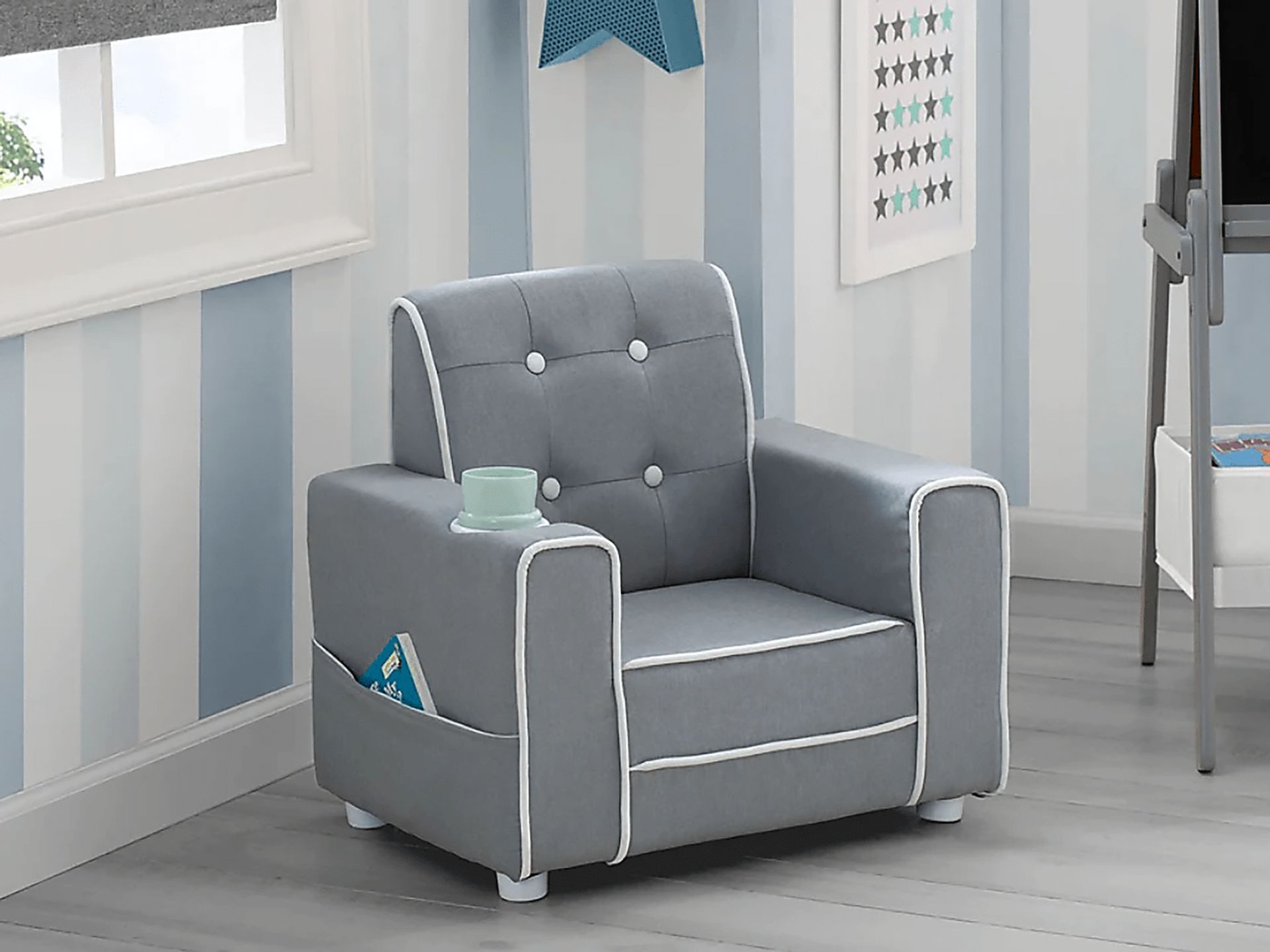 Kids Pabina Gray Chair - Image 3