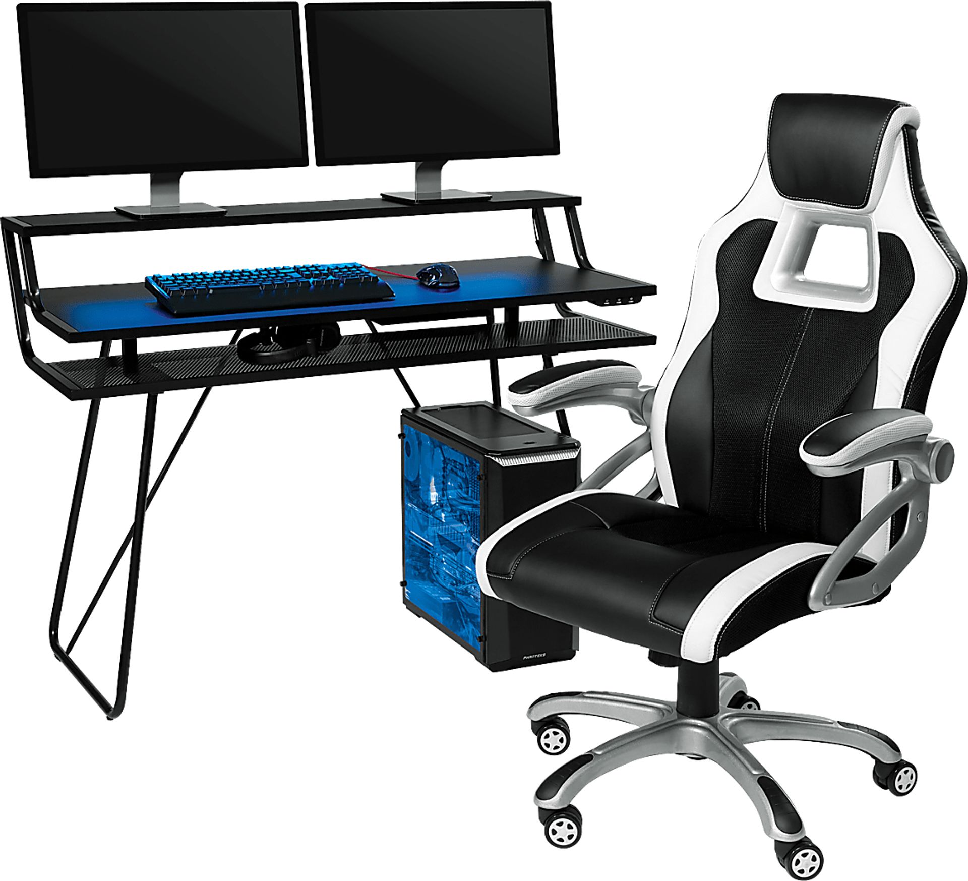 Kids Padme Black Gaming Desk - Image 4