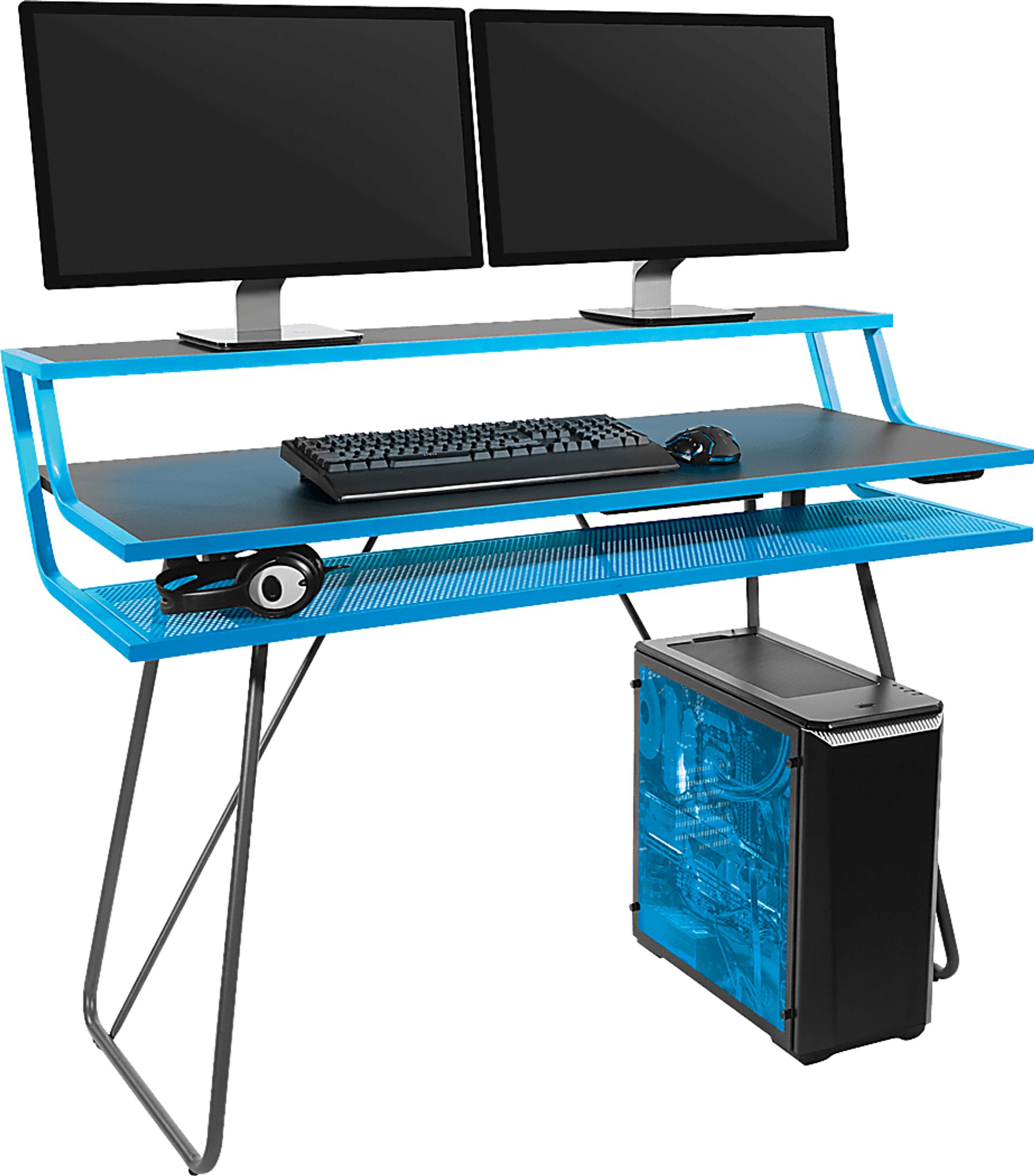 Kids Padme Blue Gaming Desk - Image 6