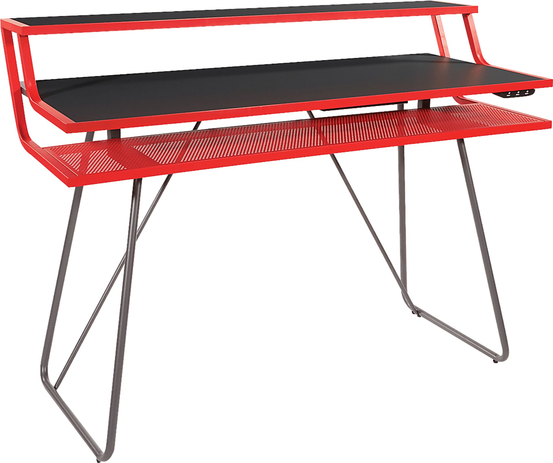 Kids Padme Red Gaming Desk - Image 1