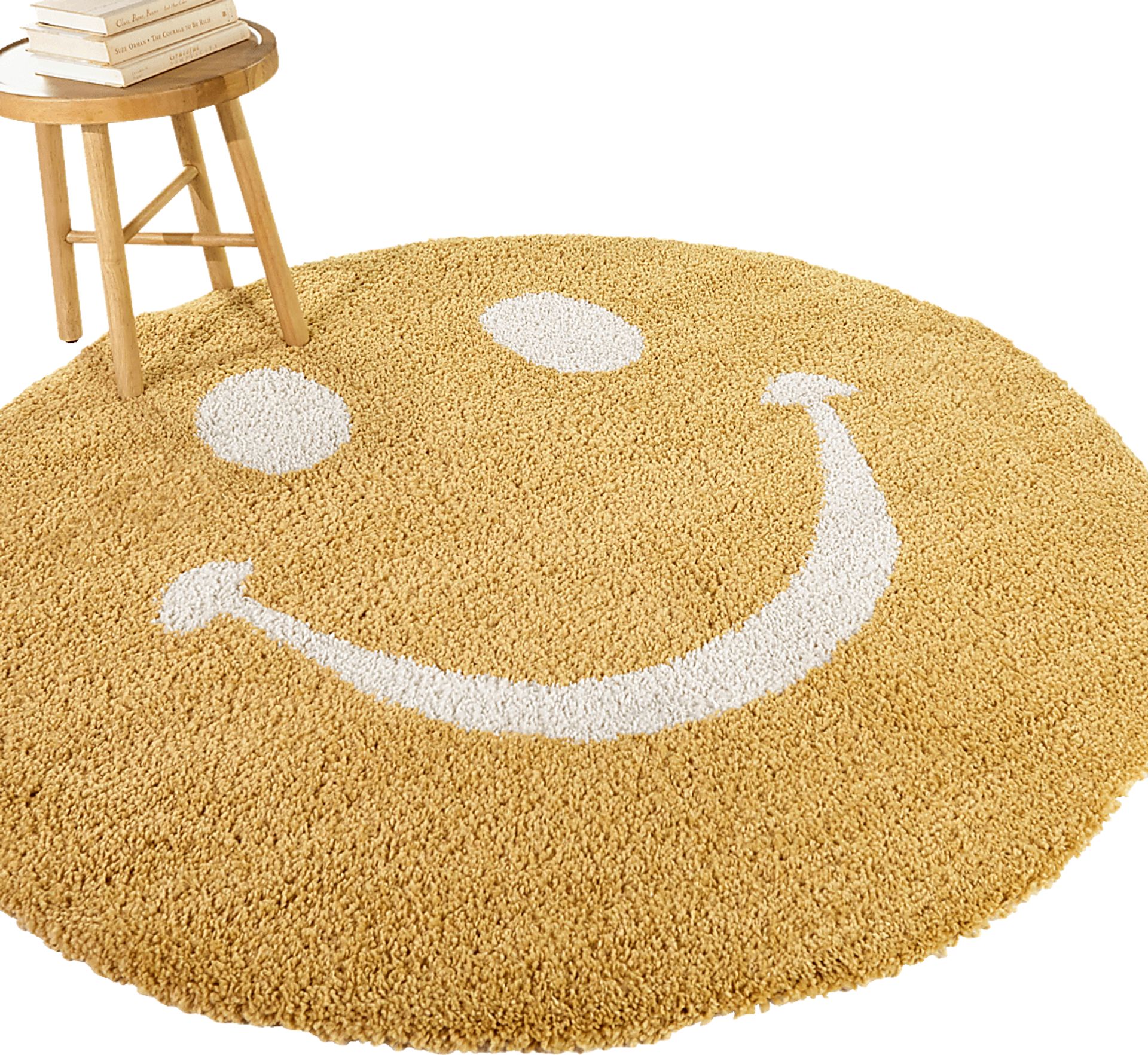 Kids Pagoldia Yellow 5'3 Round Rug - Image 2